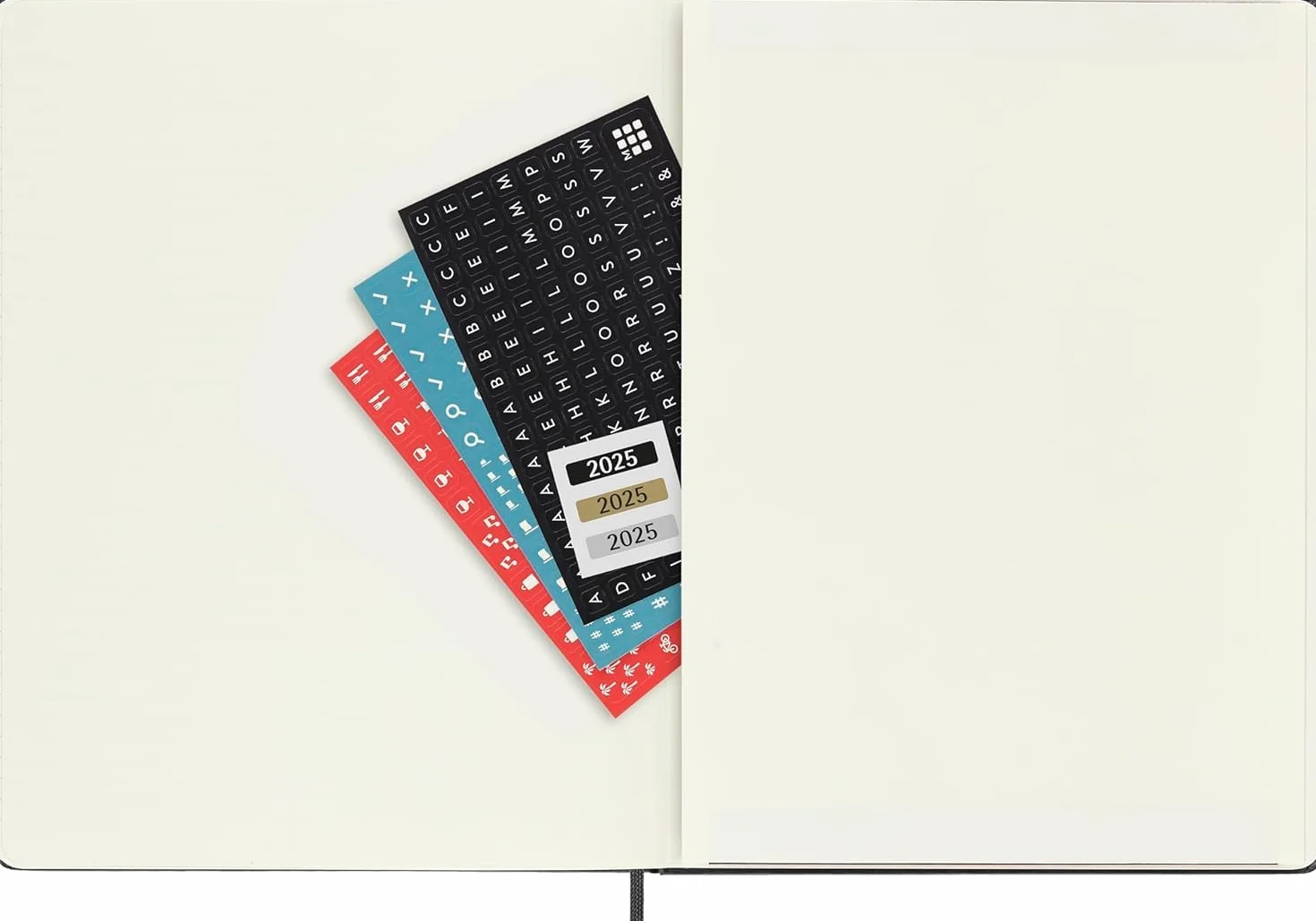 Moleskine Planer tygodniowy 12 miesięcy 2025 twarda okładka czarny 19 x 25 cm