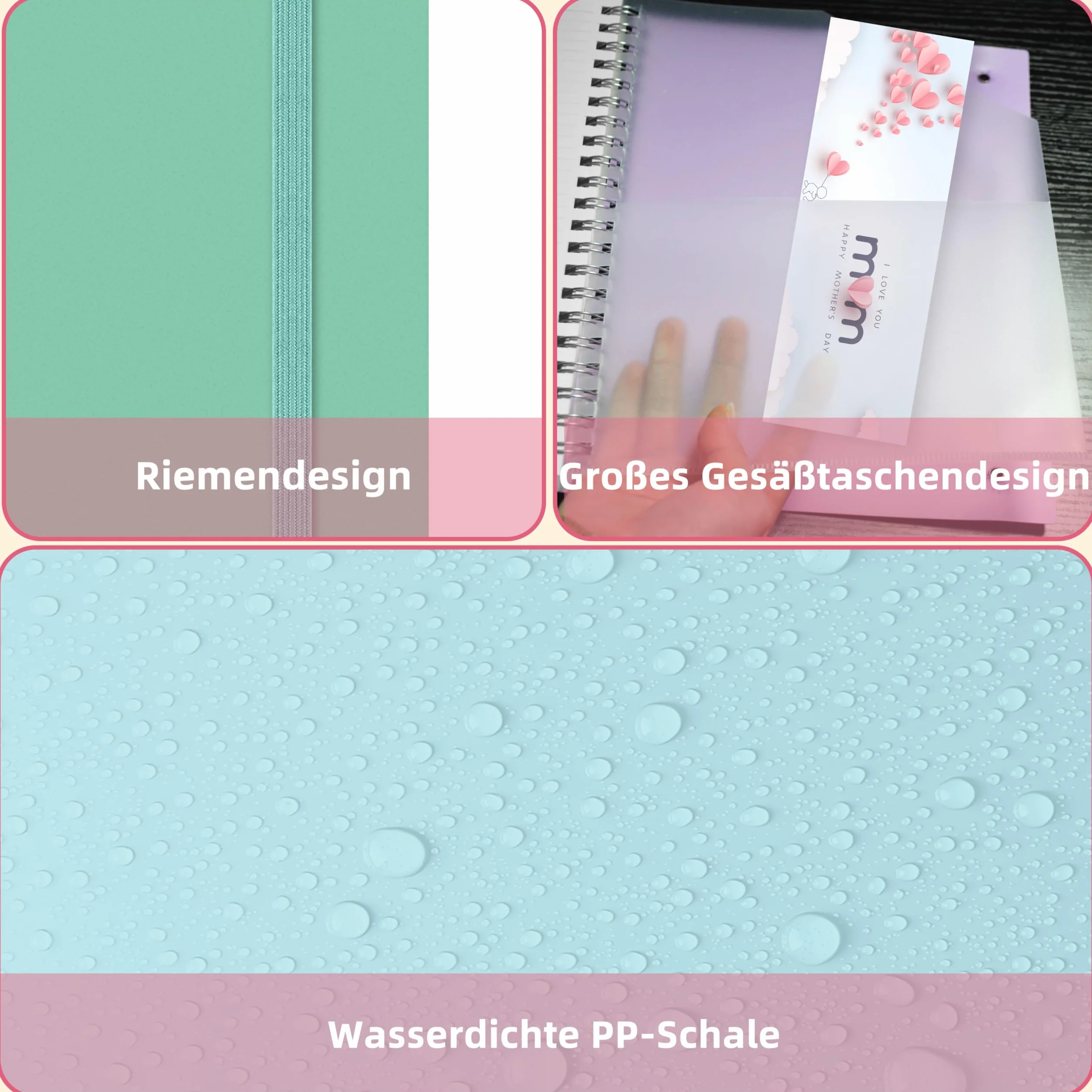 Notebook A5 kropkowane Bullet Dot Journal 300 stron 100 g/m² spiralna twarda okładka Zielony