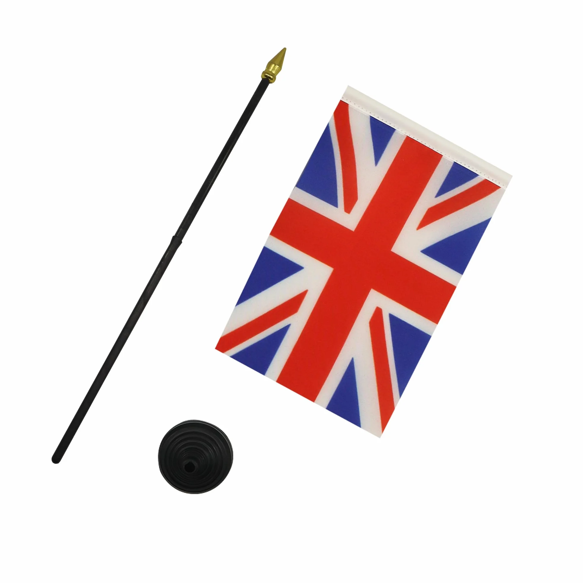 Drapeau de Table Royaume-Uni Pointe Or, 15cm x 10cm