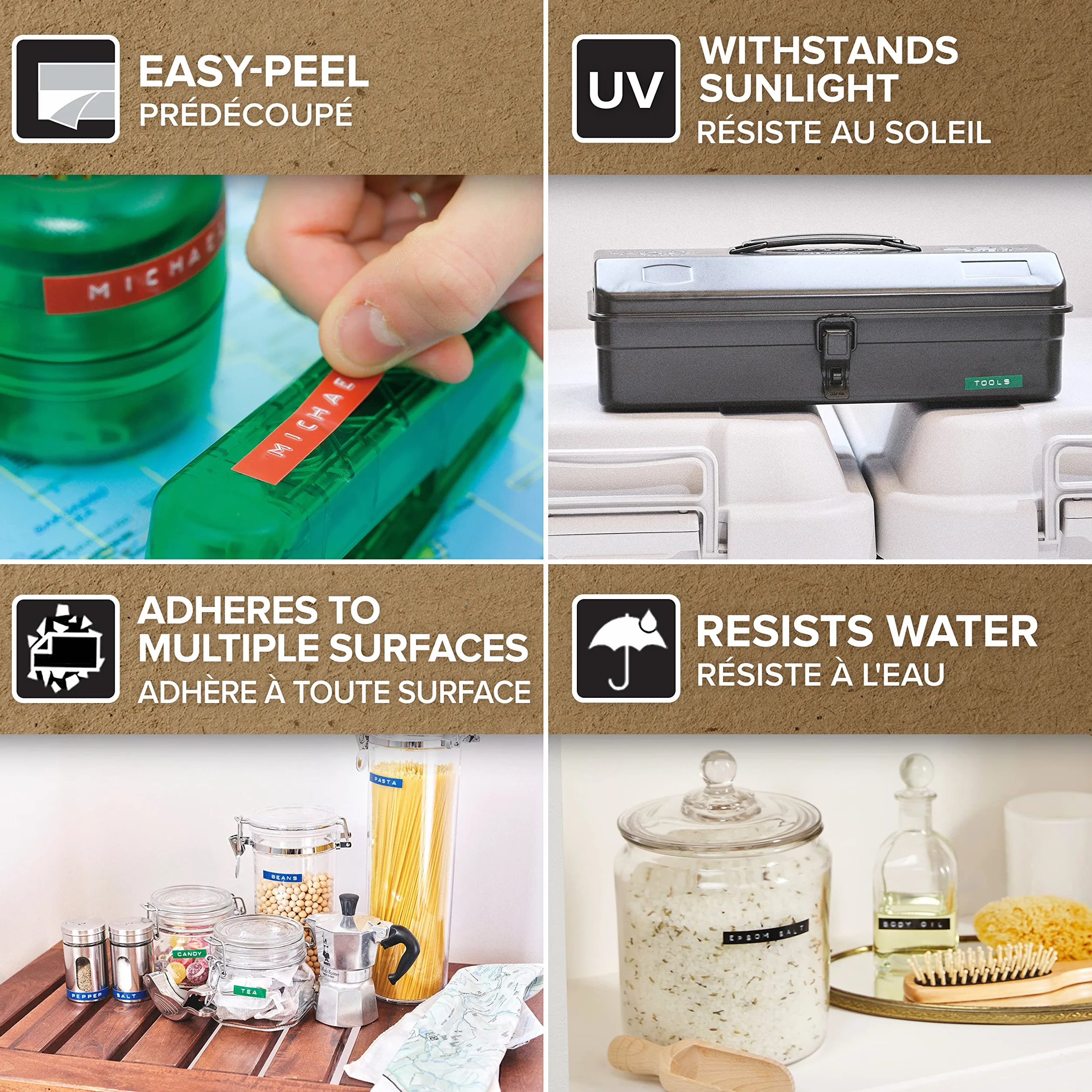 DYMO Maszyna do wytłaczania etykiet z 3 taśmami do etykiet, zestaw startowy Omega Label Maker | mały, ergonomiczny design z kółkiem obrotowym | do domu, majsterkowania i rękodzieła (€, Å, Ä, Æ i Ö)