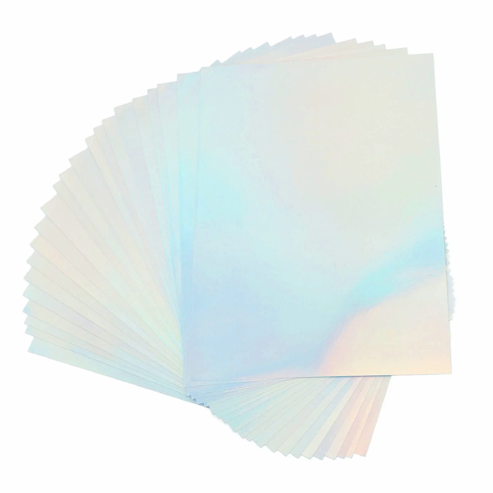 Holograficzny Papier Samoprzylepny A4 22 Arkusze Wodoodporny Szybkoschnący do Druku Atramentowego