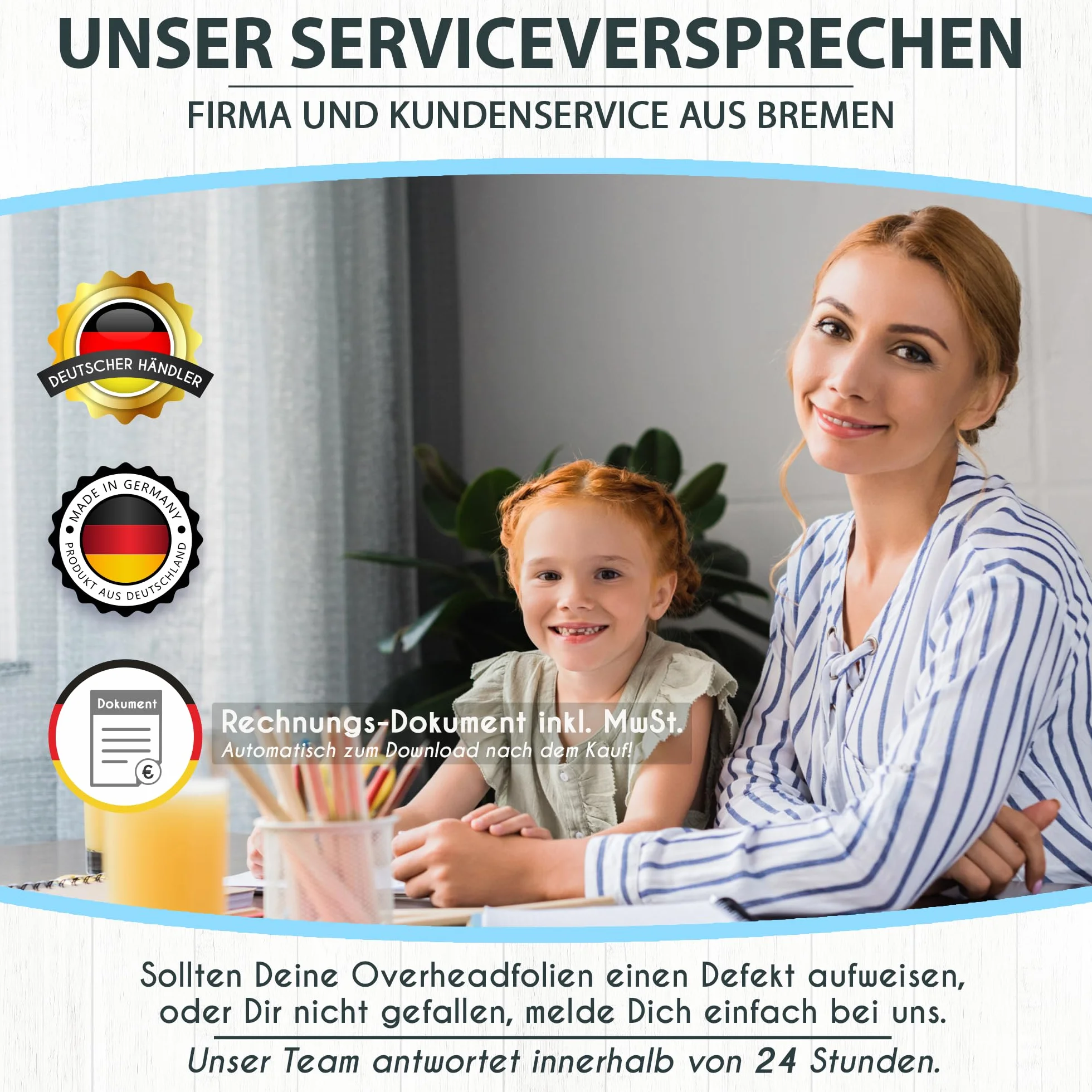 100 arkuszy folii PEMIUM – DIN A4 przezroczyste – do drukarek laserowych, kopiarek – folia OHP bardzo gruba – wysoka jakość druku i projekcji – Made in Germany