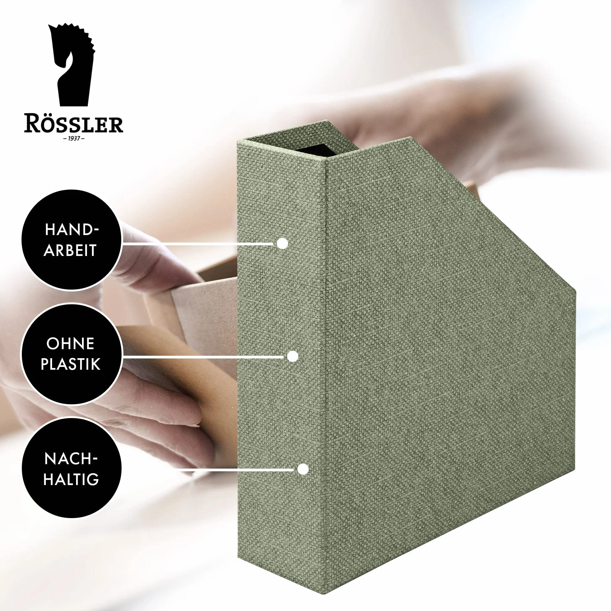 Rössler Papier S.O.H.O. Teczka na czasopisma DIN A4 8 x 26 x 31,5 cm Special Line szałwiowy 1 szt.