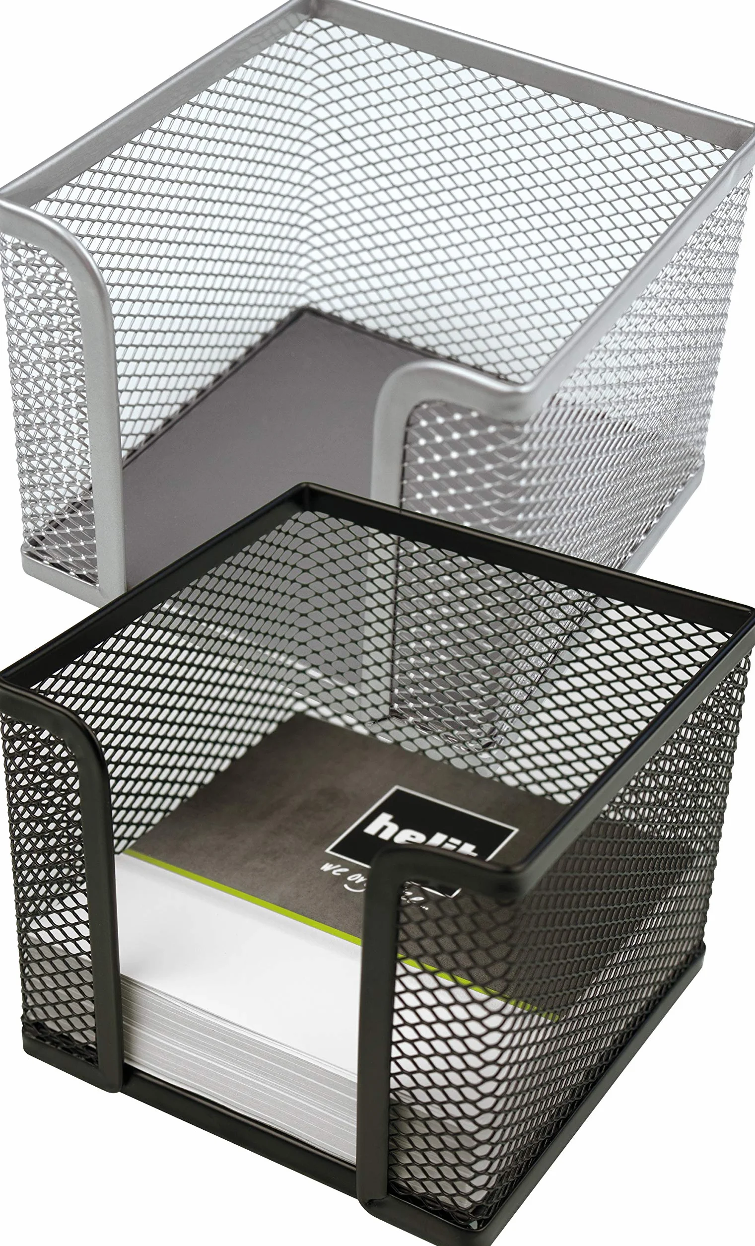 Helit H2518400 pudełko na karteczki the cube network srebrne