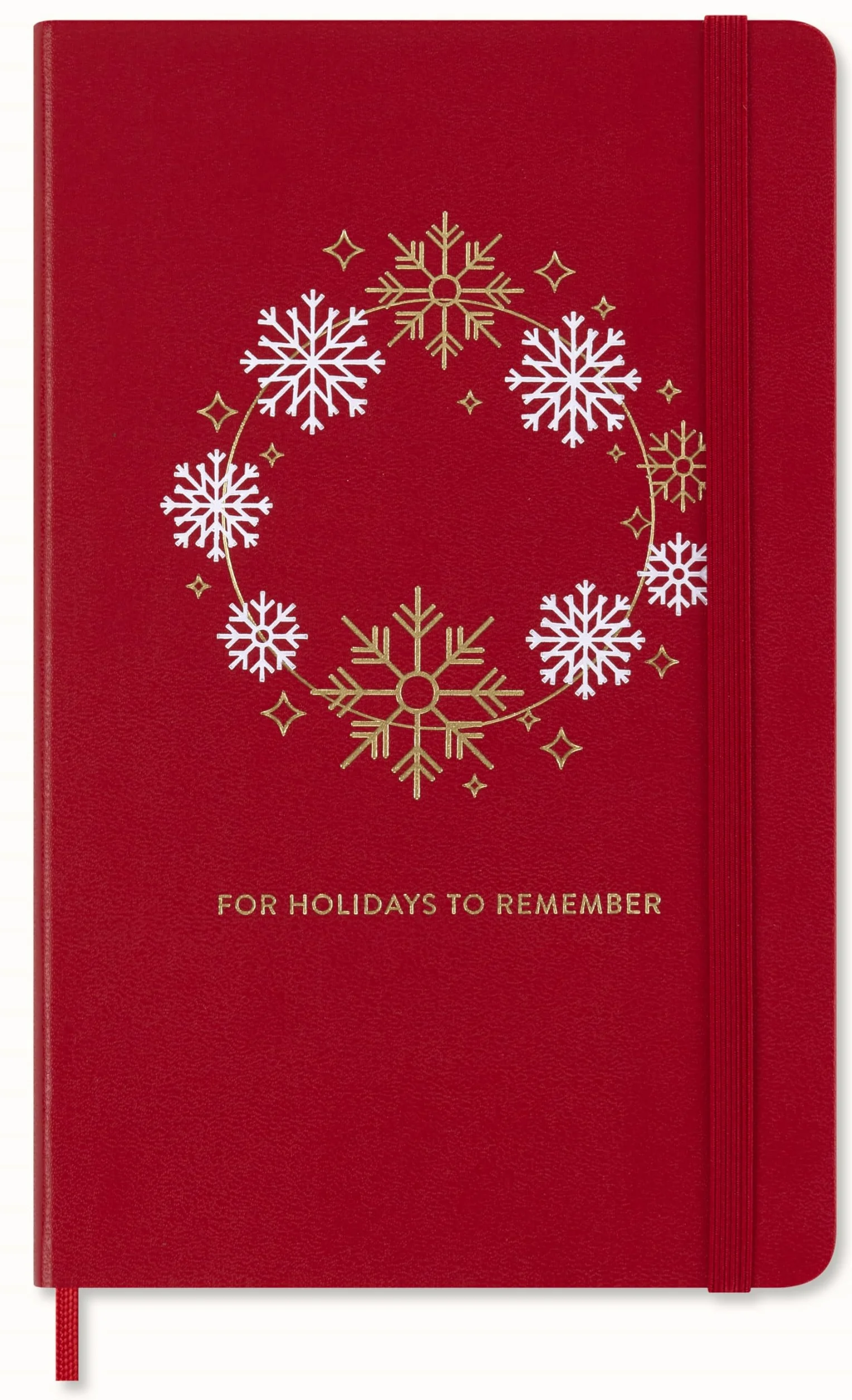 Moleskine Holiday Notizbuch L/A5 Liniert fester Einband Scharlachrot