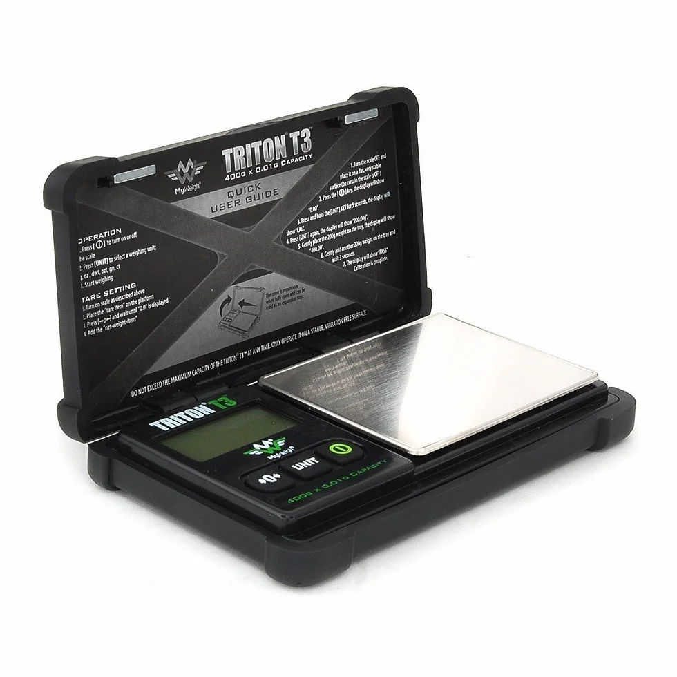 My Weigh T3 400 Triton, cyfrowa waga kieszonkowa, czarna