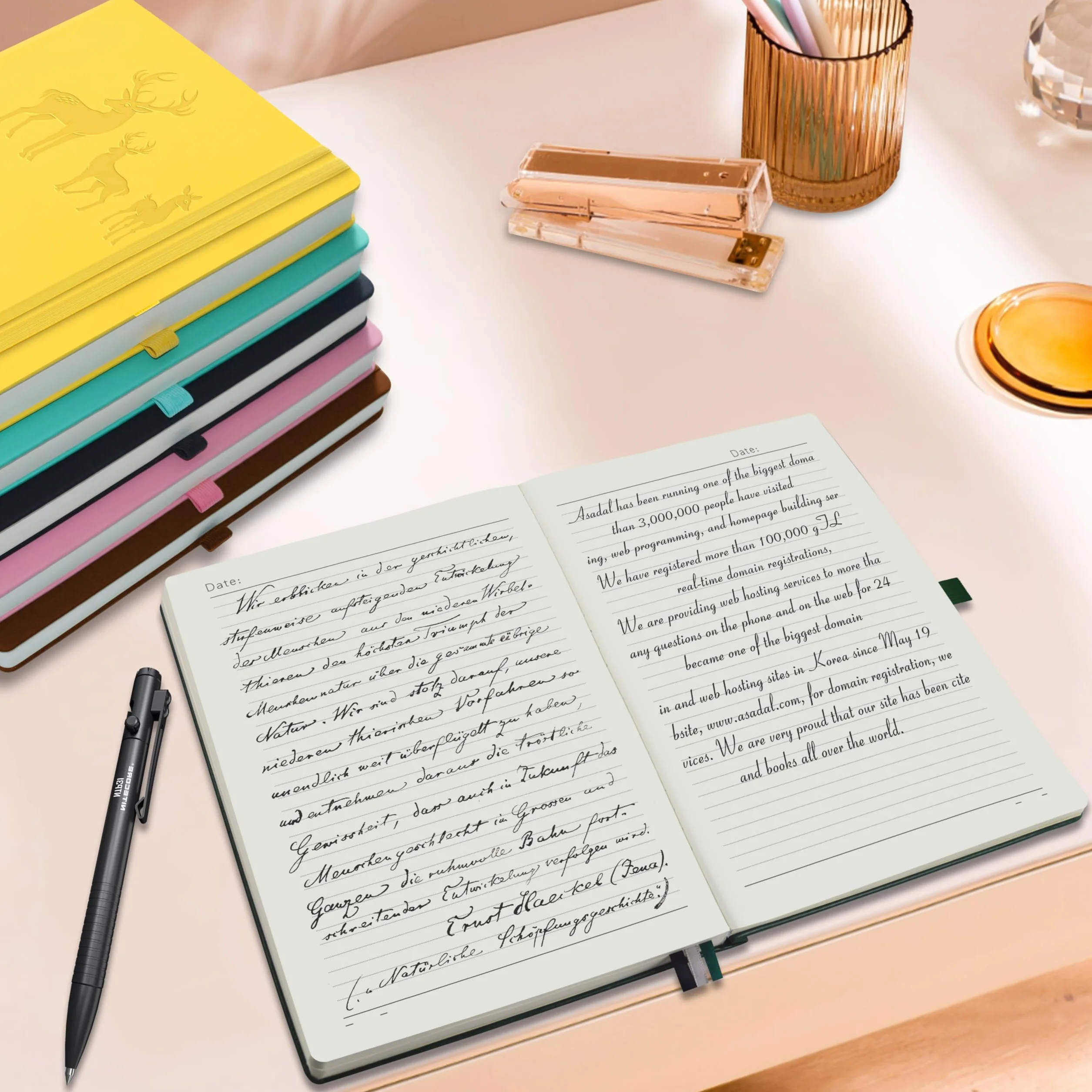 Notatnik A5 w Linie Bullet Journal 360 stron 100 g/m² 14,5 x 21 cm Zielony