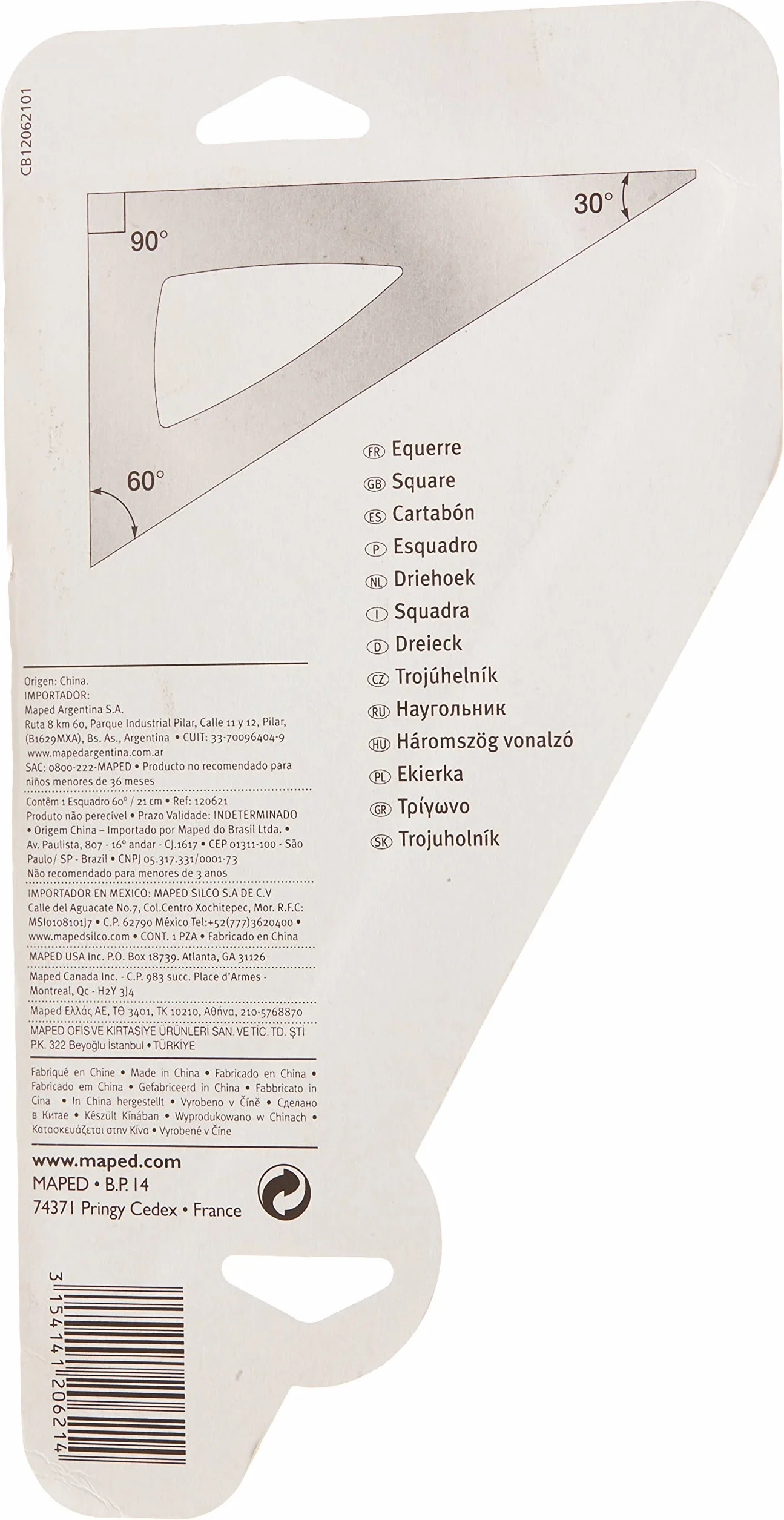 Maped ekierka aluminiowa 21 cm do kąta 60