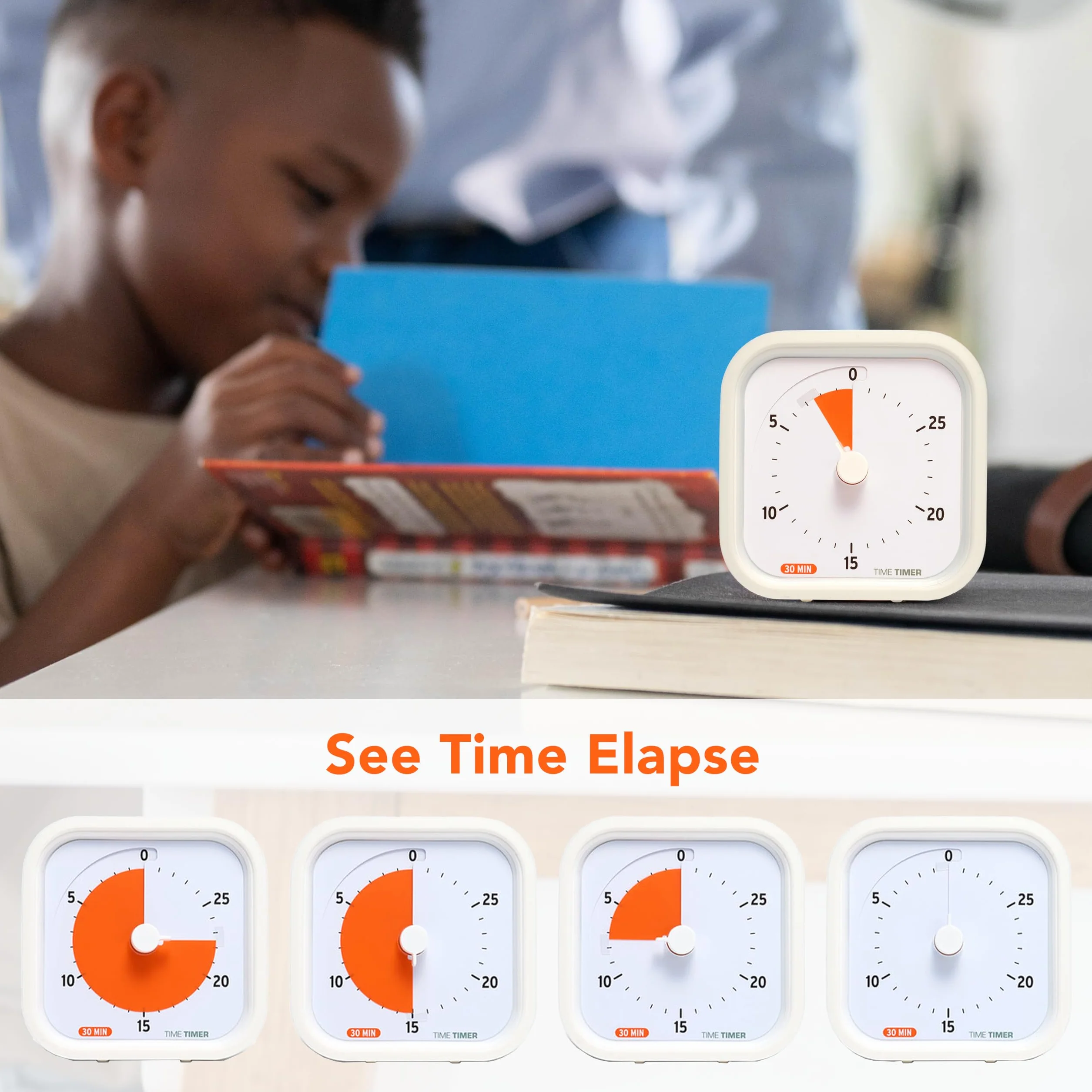 TIME TIMER 30-minutowy wizualny timer edukacyjny MOD do nauki w klasie i biura