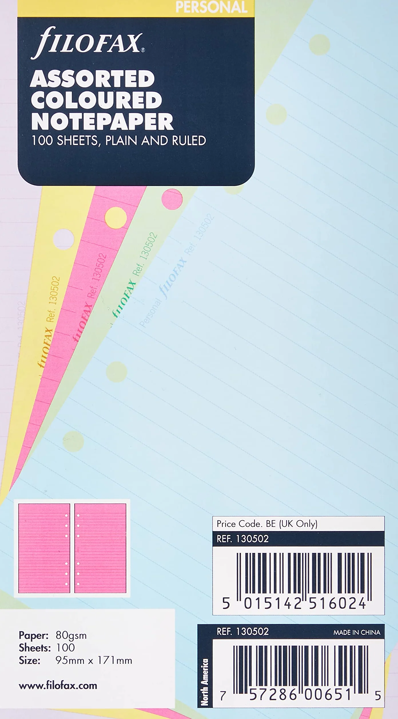 Filofax osobisty, różne kolorowe notatki, zwykły i w linie, wartościowy pakiet