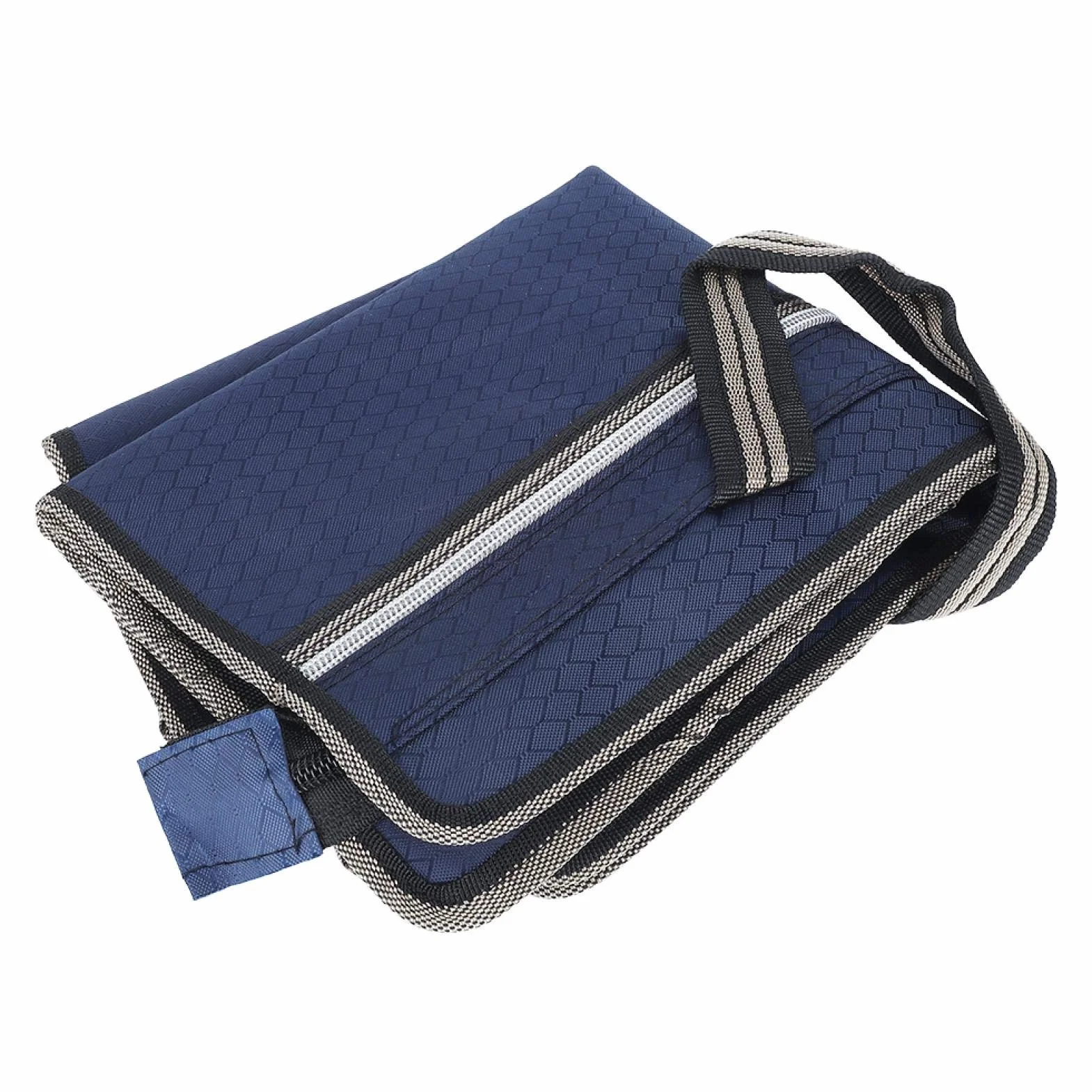 Torba na Dokumenty Biznesowa Oxford Cloth Zapinana na Zamek Niebieski