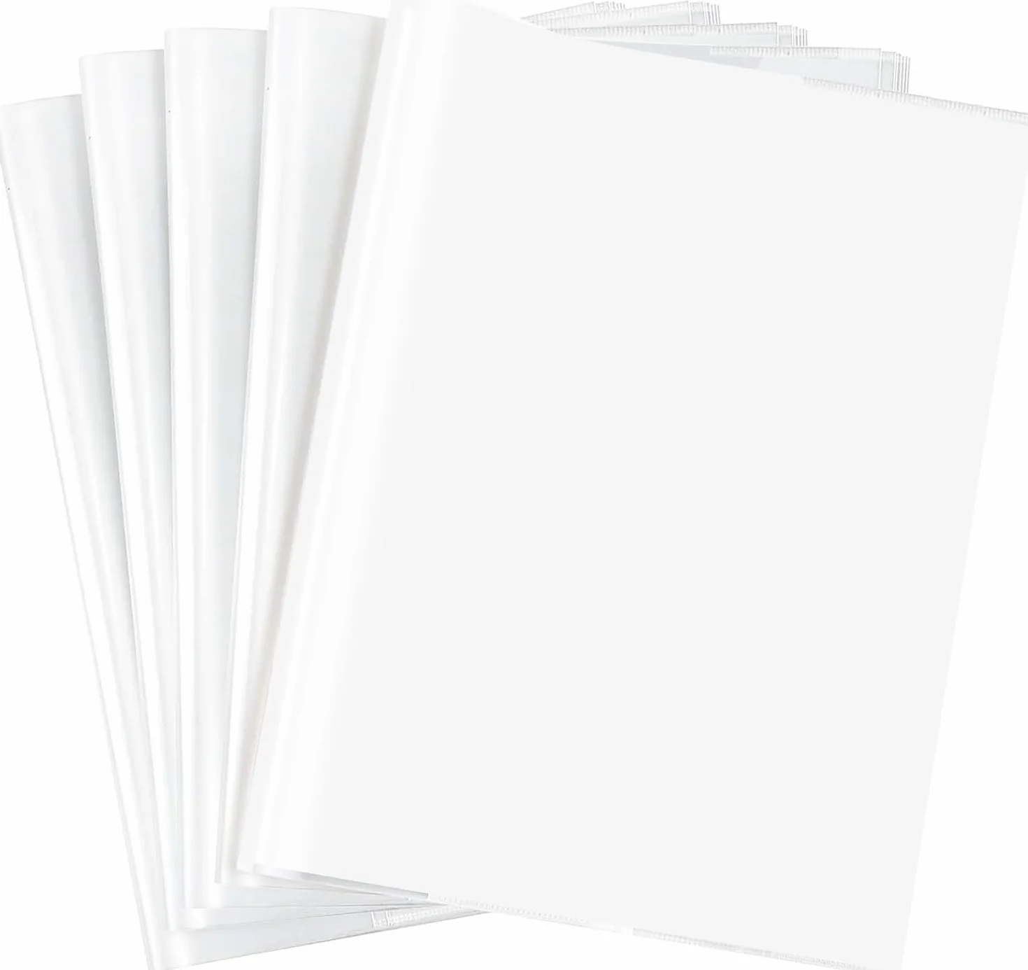 EULANT 10 sztuk przezroczystej okładki na książki A4 (21 x 30 cm), regulowana wyściółka książek, plastikowe okładki na książki do szkoły podstawowej, okładki na książki szkolne
