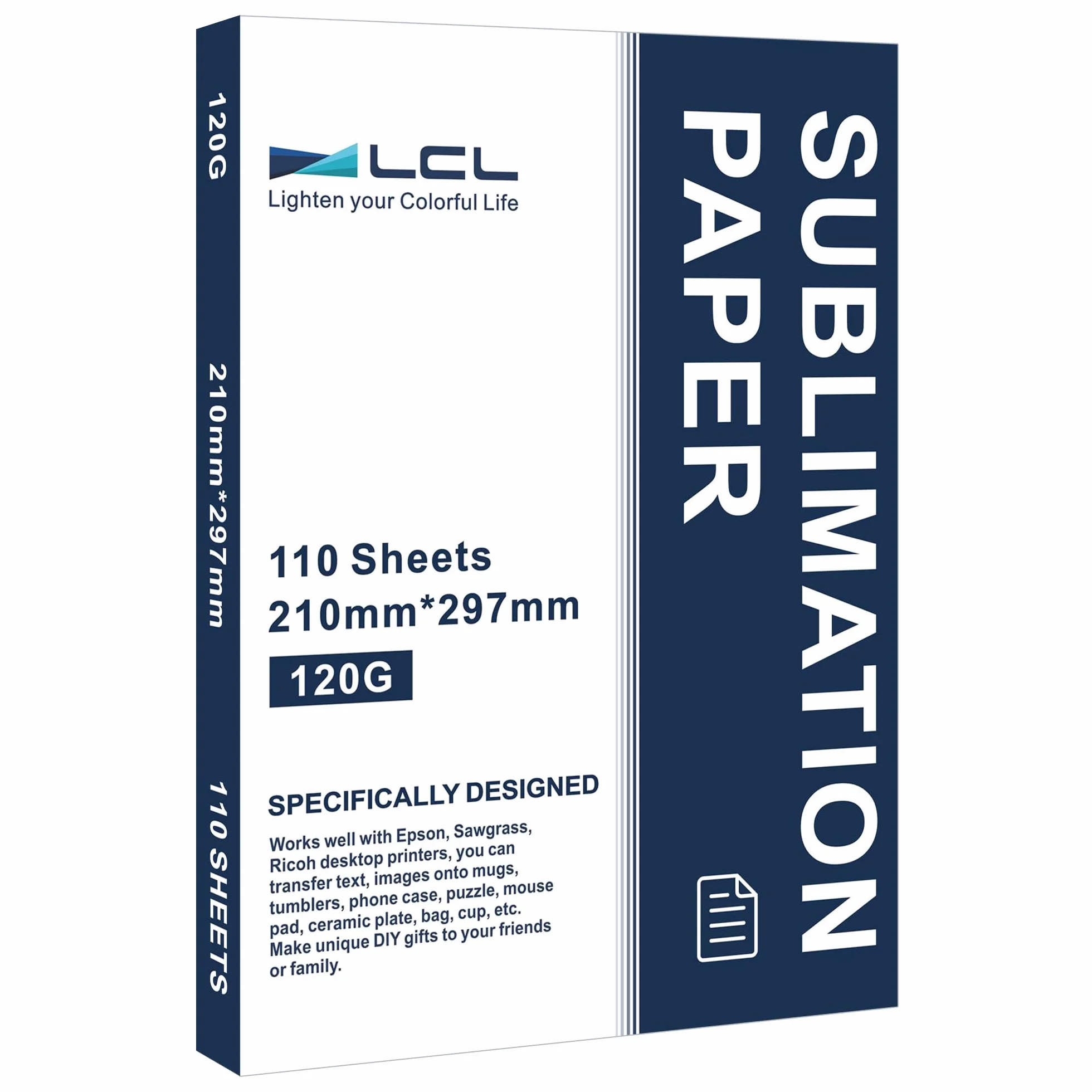 Papier do sublimacji A4 210x297 mm 120 g/m² 110 arkuszy EPSON SAWGRASS RICOH Brother