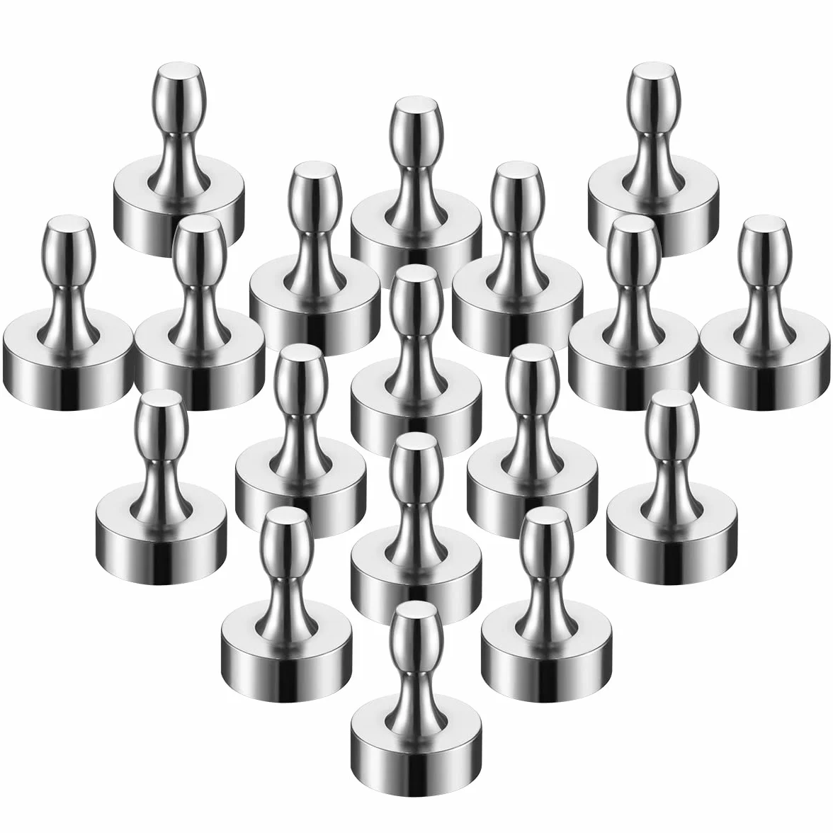 BTLIN Magnetyczne Pinezki Mocne, Neodymowe Magnesy do Kuchni Lodówki, Biura, Tablicy, Szkoły, 12x16 mm, 18 sztuk