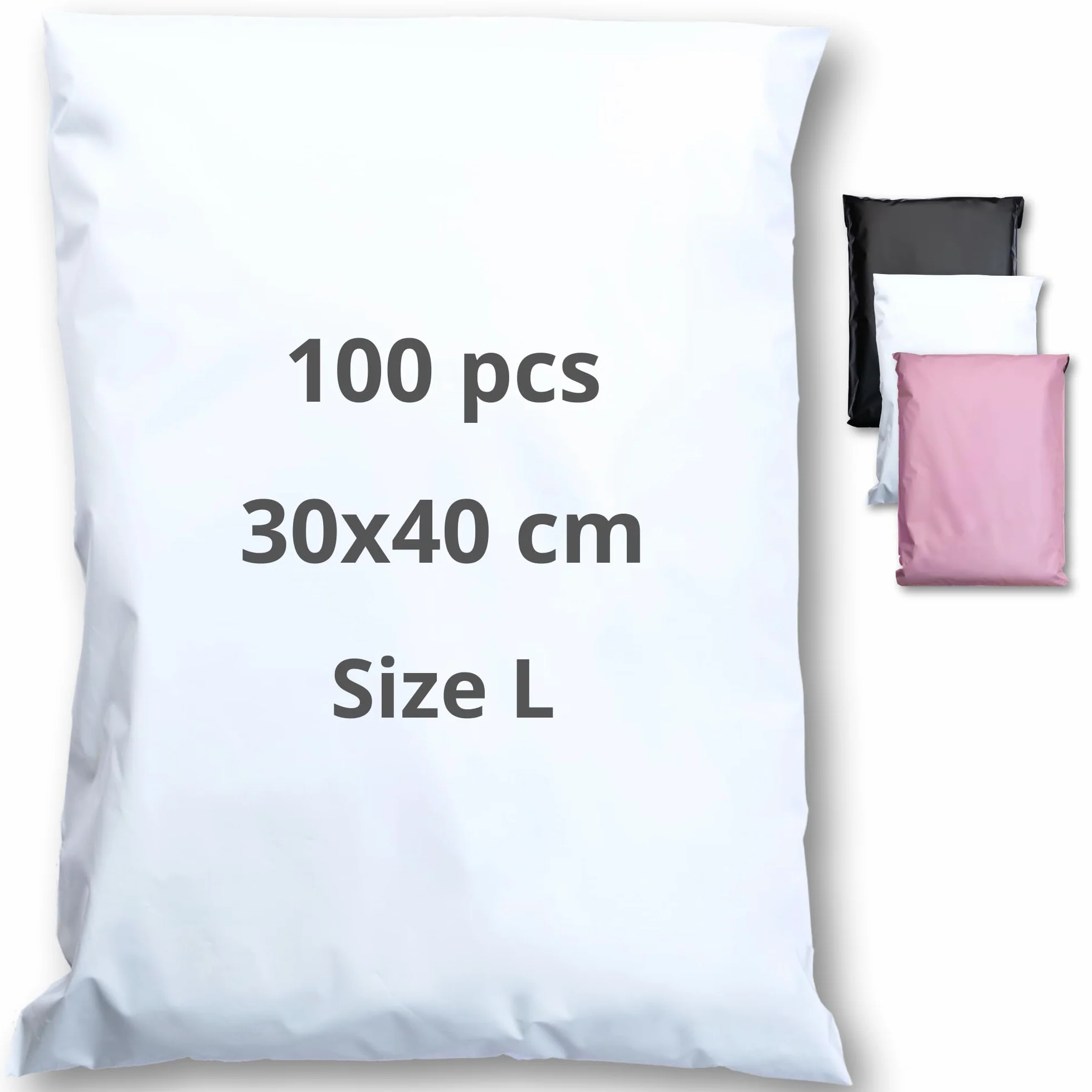 EMBALLAX 100 kieszonek na przesyłki Vinted Rozmiar L 30 x 40 cm wodoodporna samoprzylepna torba