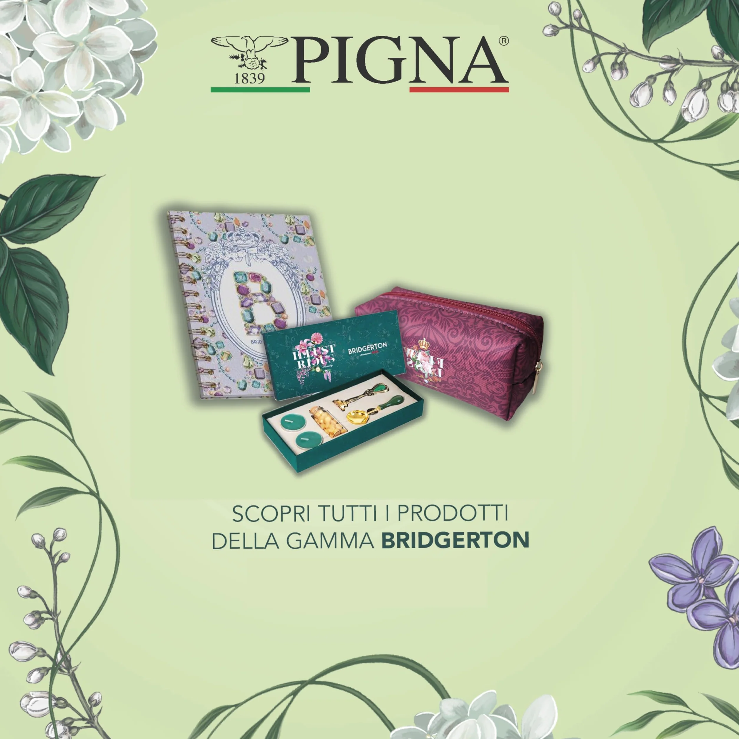 Pigna Bridgerton zestaw do pisania w blaszanym pudełku