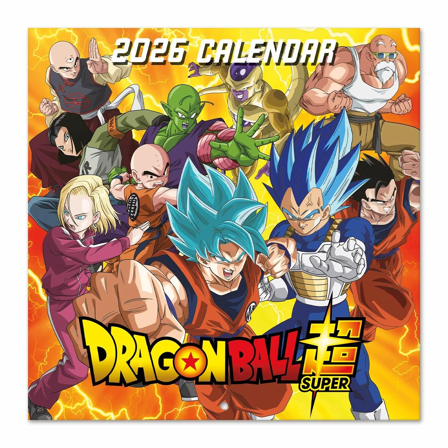 Grupo Erik Dragon Ball Wall Calendar 2026 - Square 30 x 30 cm, Family Planner Month To View