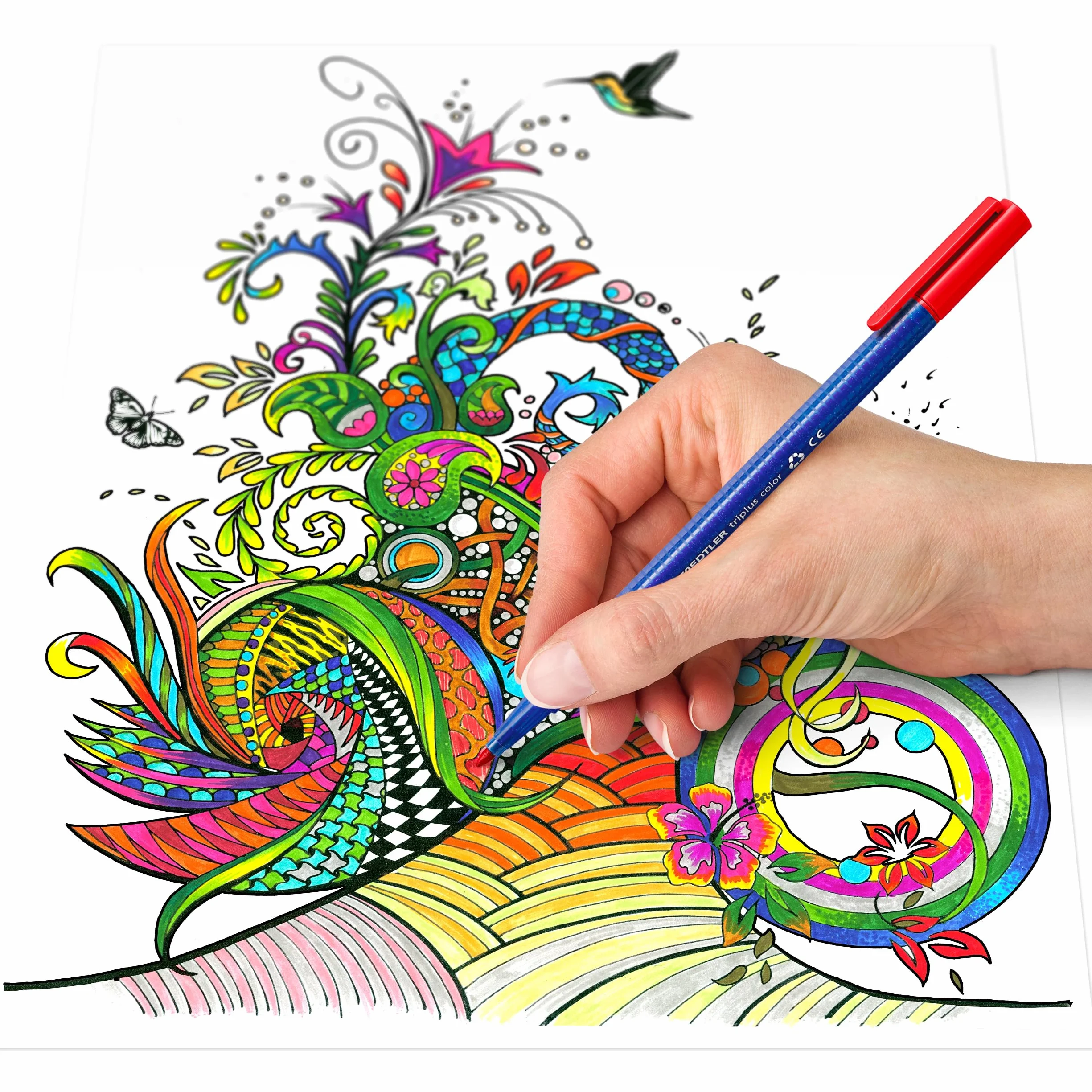 Staedtler 323 kolorowe flamastry Triplus, 1,0 mm, pomarańczowe, 10 sztuk
