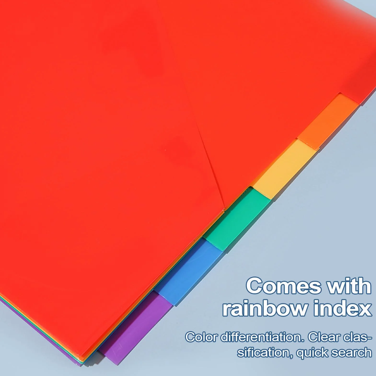 Kolorowe 3-pierścienia wkładki segregatora Rainbow Gruste Pockets Ring Notebook Organizacja