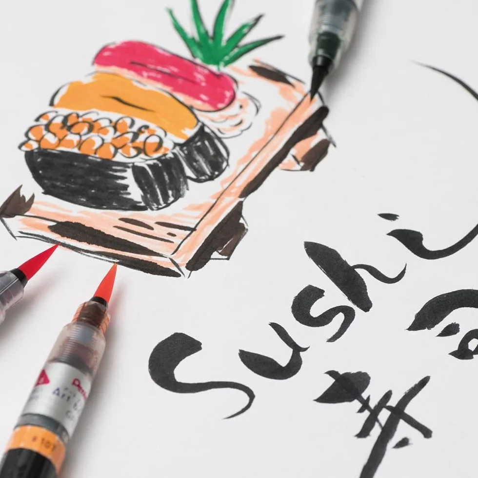 Pentel XGFL-103X pisak pędzelkowy z atramentem akwarelowym niebieski