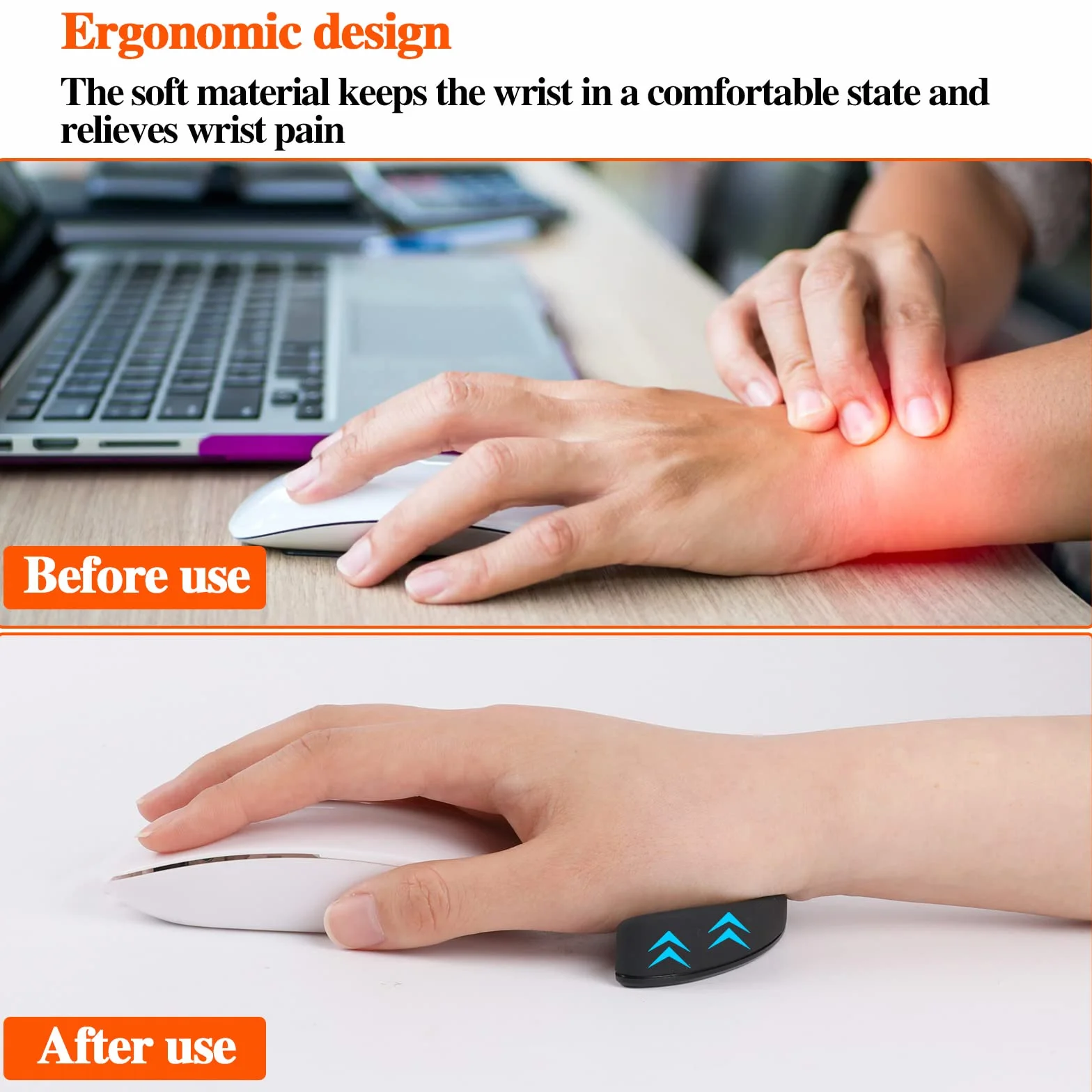 Sliverdew Ergonomiczna podkładka pod mysz z podpórką pod nadgarstek do biura i gier
