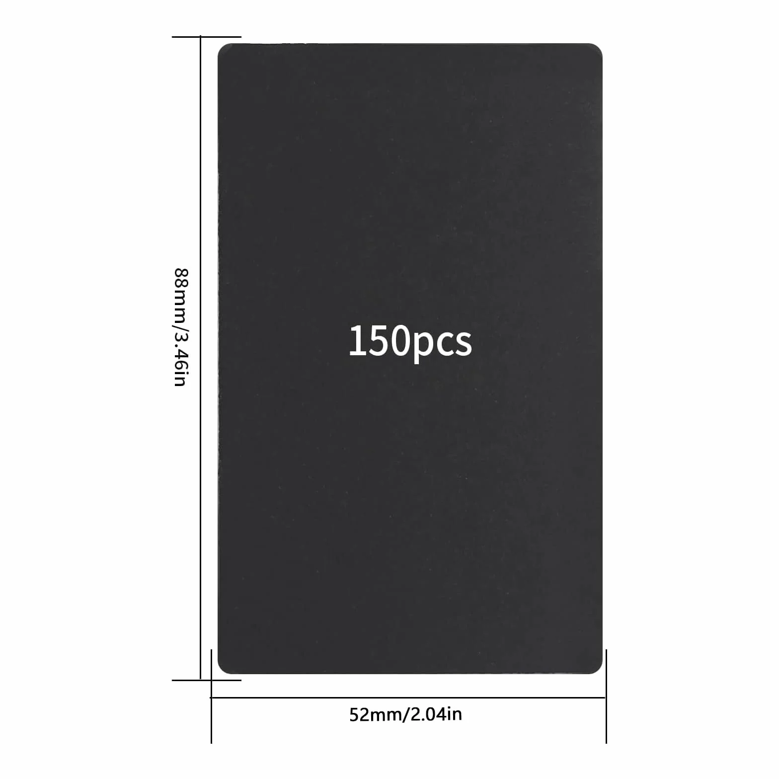 Puste karty papierowe kraft 8,9 x 5,2 cm czarne 150 sztuk fiszki do zapamiętywania