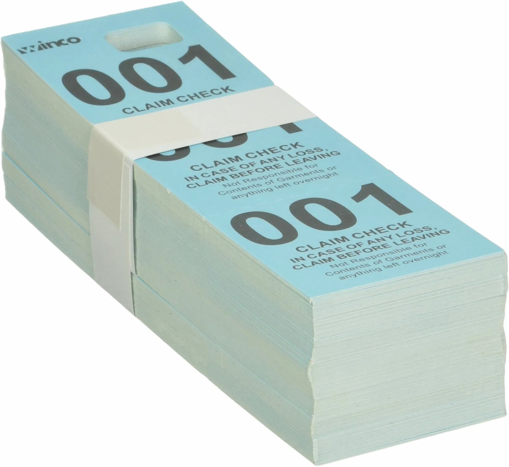 Winco Coat Checks, Blue, 500 Per Box, Medium