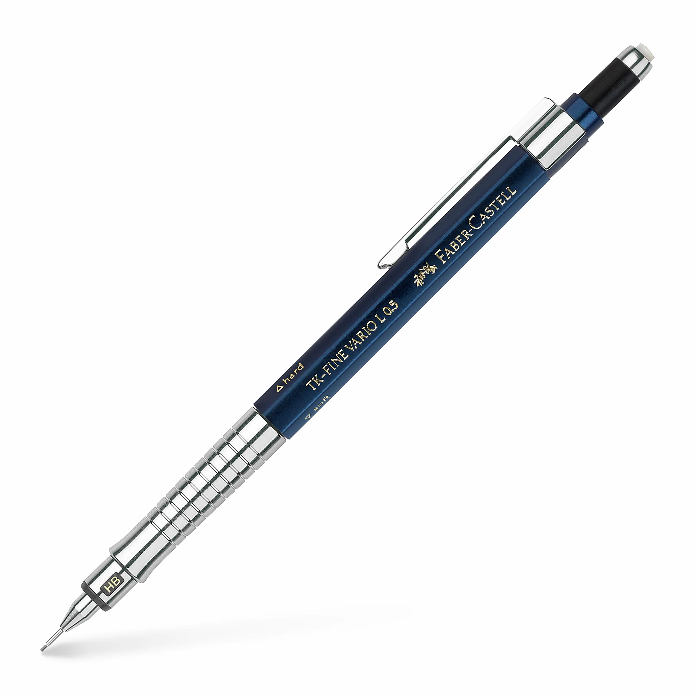 Faber-Castell 135542 - ołówek automatyczny TK-Fine Vario L 0,5 mm, indygo, ołówek minowy z mechanizmem miękkim/twardym