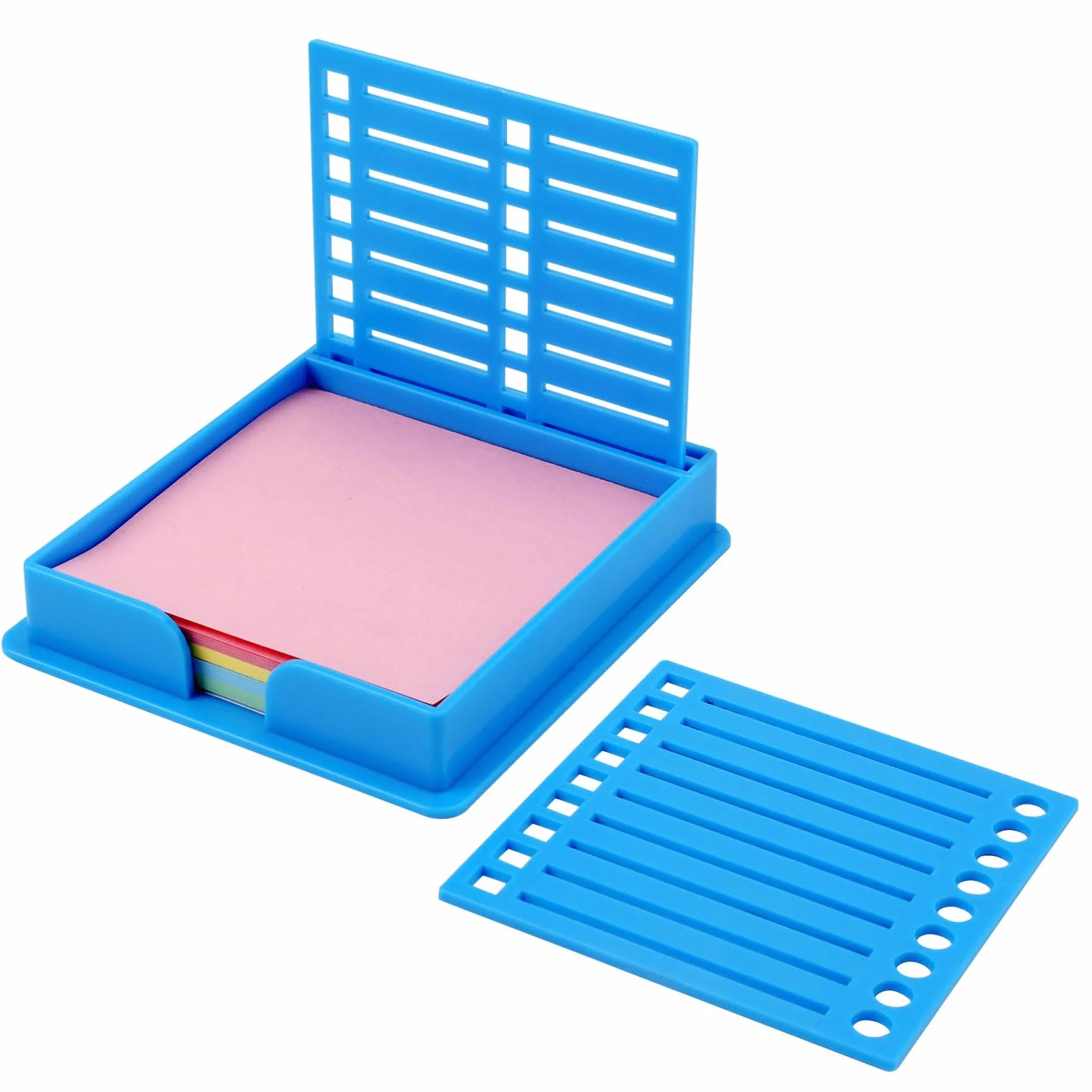 Szablon Karteczek Samoprzylepnych 7,6x7,6cm Organizator Dozownik Niebieski