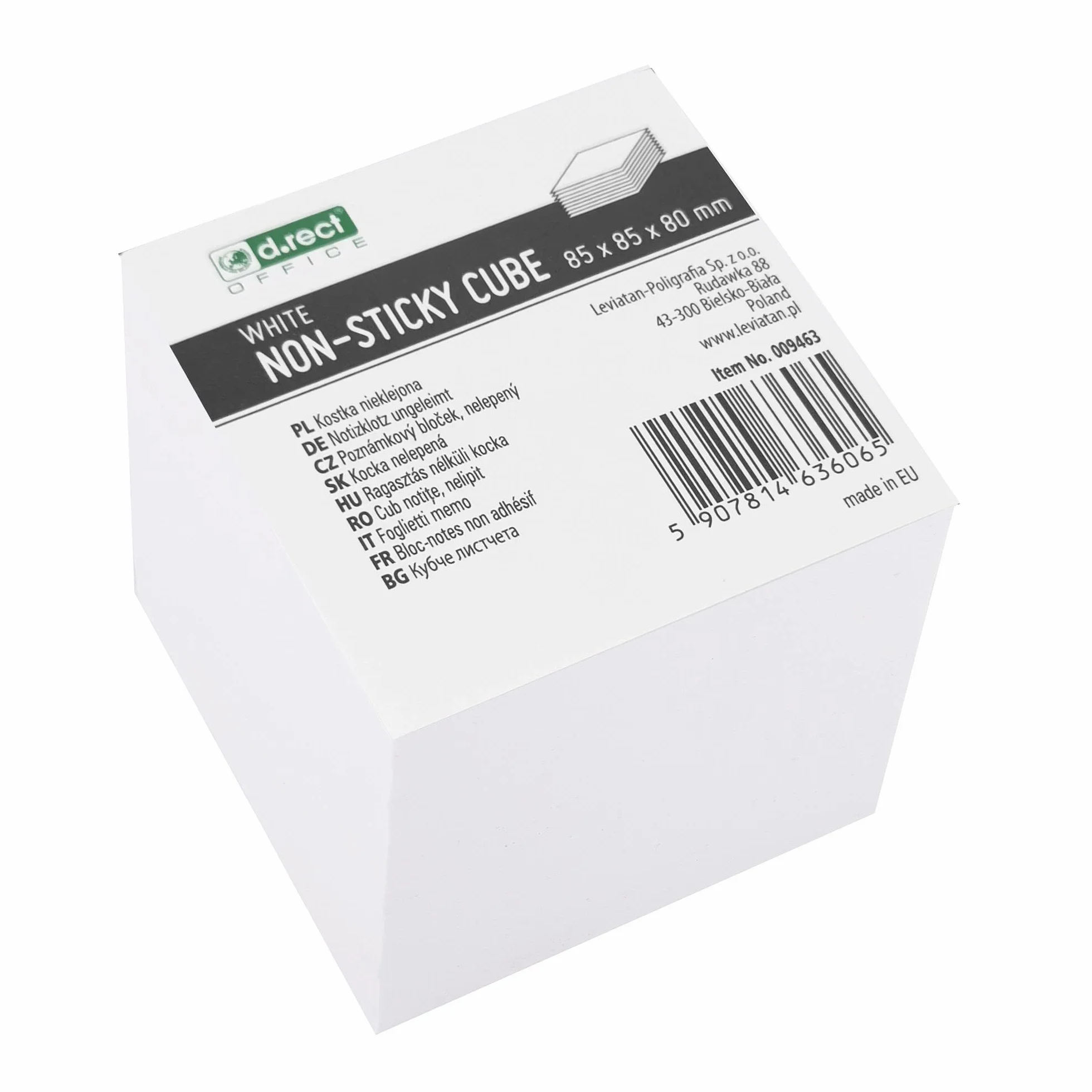 D.RECT Pudełko na karteczki z siatki 700 arkuszami 85 x 85 x 80 mm srebrne
