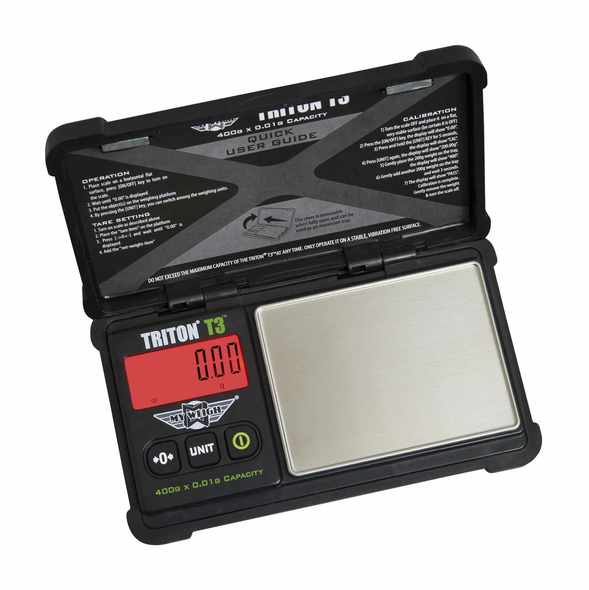 My Weigh T3 400 Triton, cyfrowa waga kieszonkowa, czarna