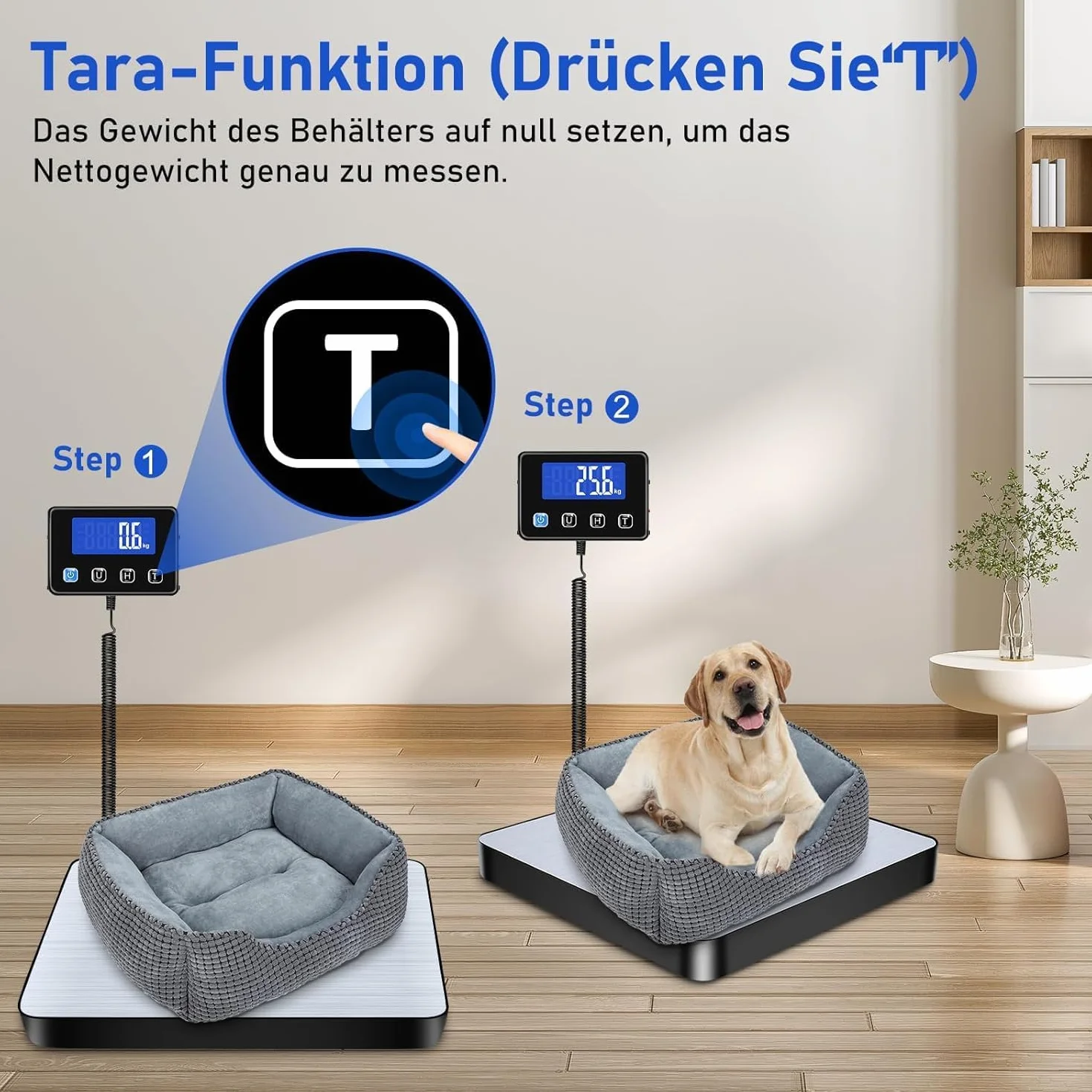 Cyfrowa Waga Platformowa ze Stali Nierdzewnej 200 kg, 10 g, Funkcja Hold/Tara