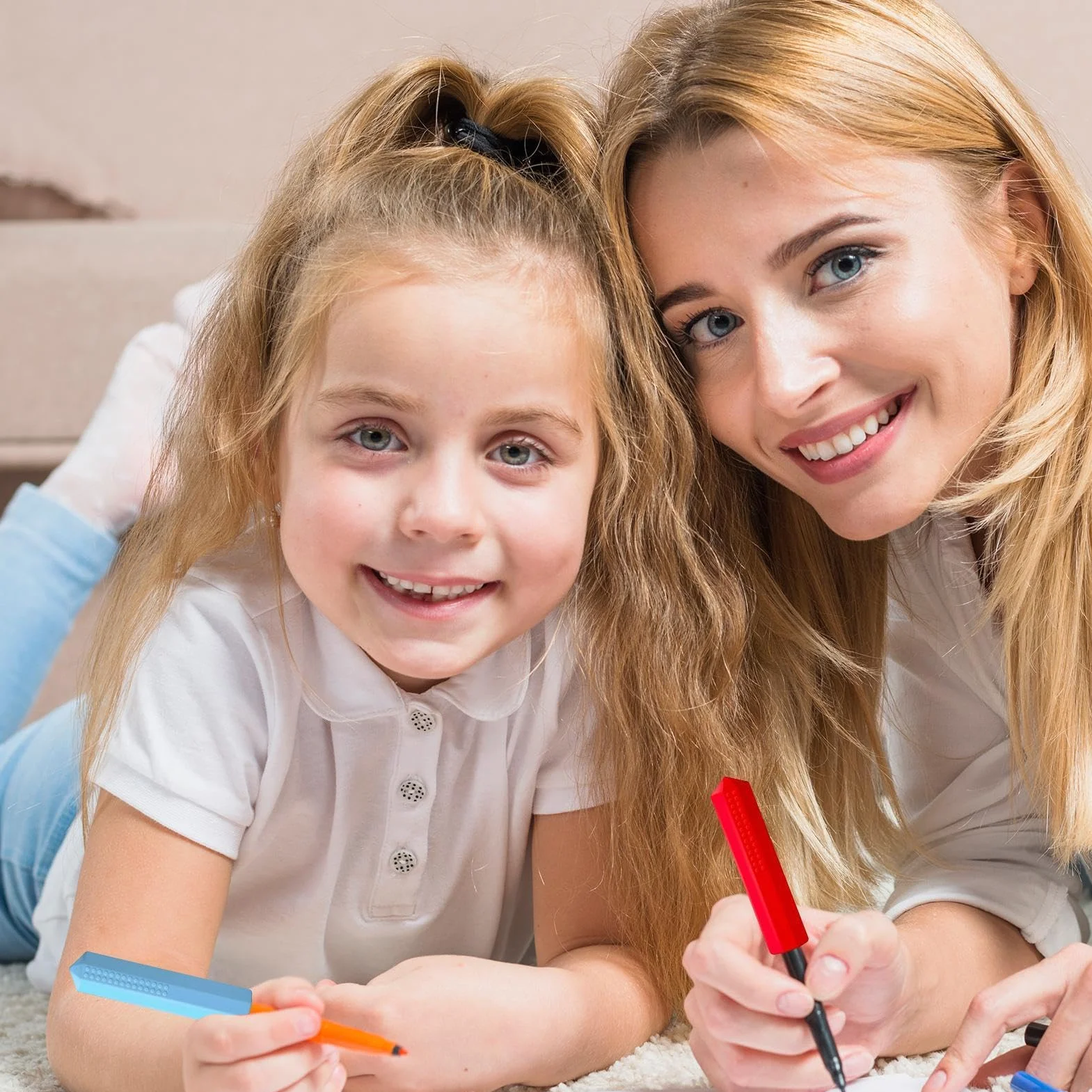 Silikonowe nakładki na ołówki sensoryczne – 3 szt. rurki do żucia, uspokajający długopis do ADHD, przybory szkolne do żucia dla nastolatków, młodzieży, chłopców, dziewcząt, ciche narzędzie do