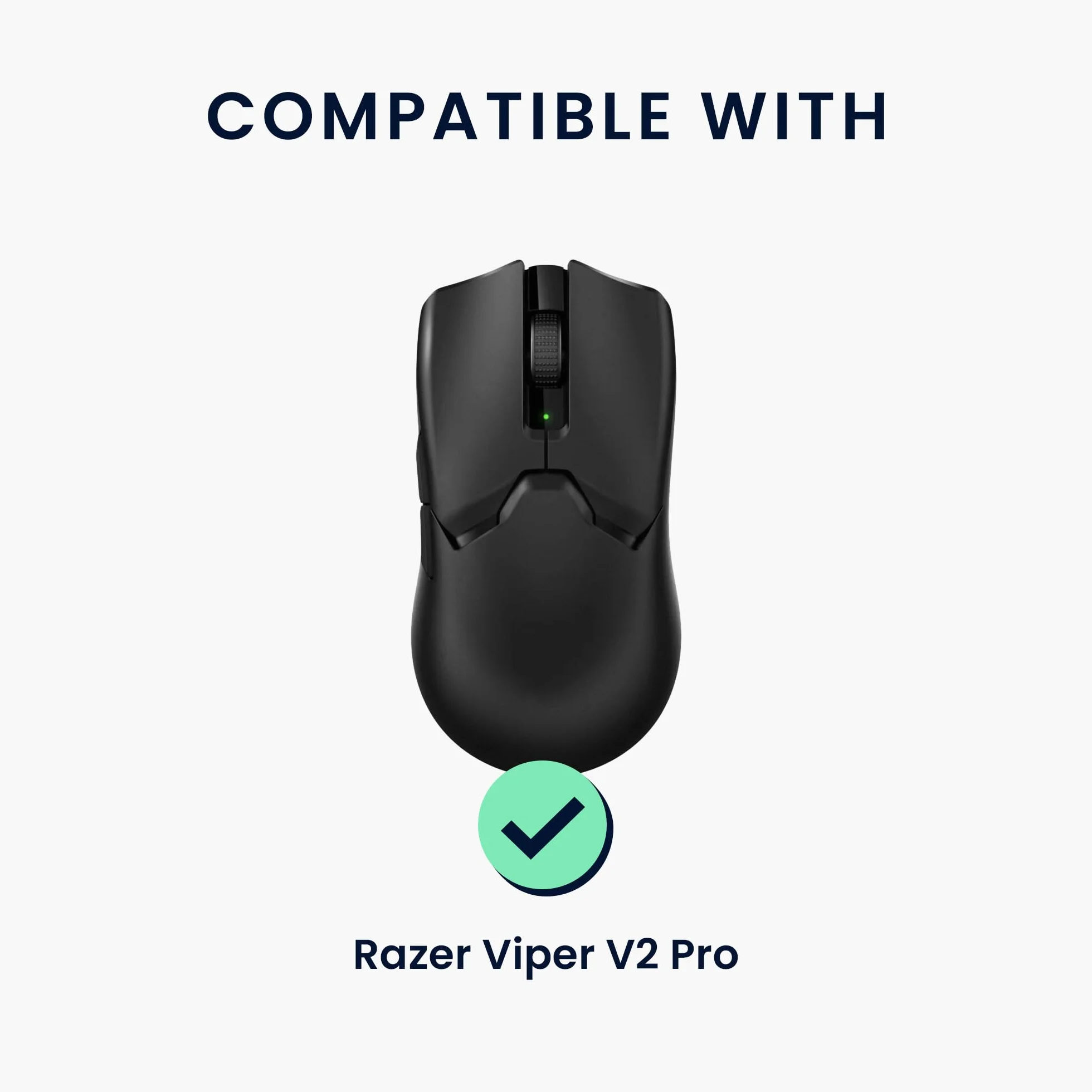 kwmobile Owijka do myszy Razer Viper V2 Pro Antypoślizgowa imitacja skóry Czarna