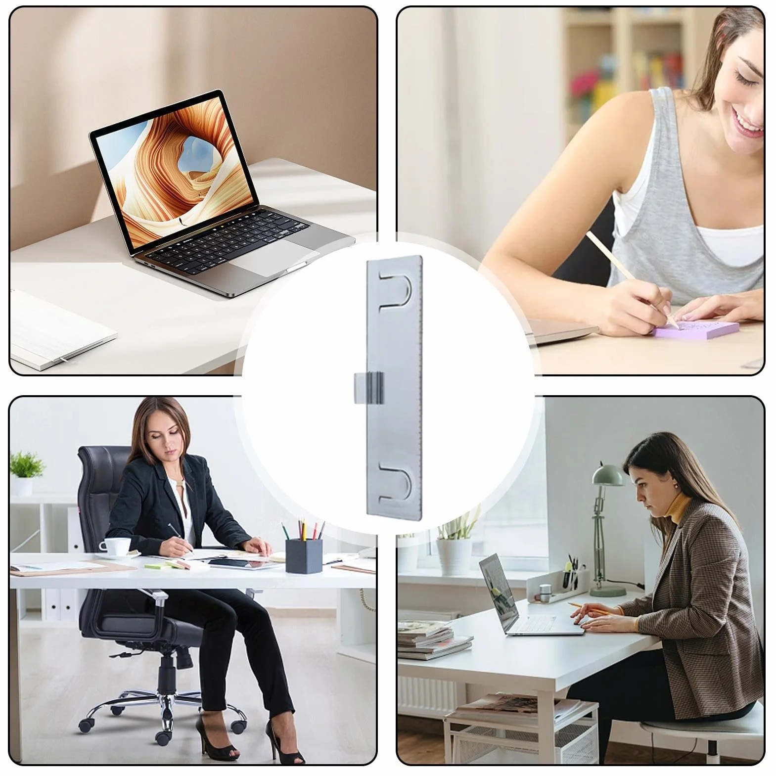 Uchwyt na papier do monitora, klips do przechowywania dokumentów laptopa, samoprzylepne klipsy do notatek, wygodne mocowanie tablic informacyjnych, klips na panel boczny do dokumentów A4, notatki