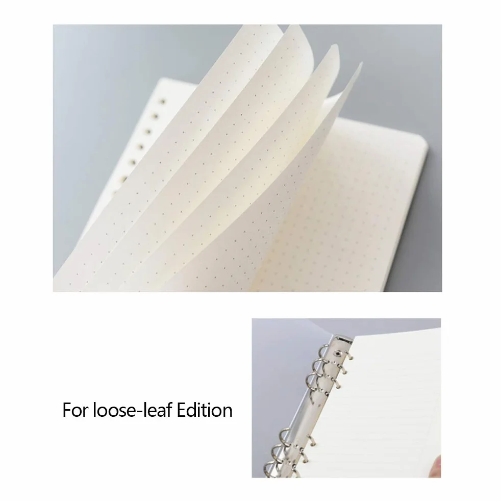 FOCCTS 135 Blätter Gepunktetes Papier Dot Grid Paper A5 6 Löcher Nachfüllpapier für Filofax A5, Notizen, DIY, Bullet Journal, Skizze, Malerei, 21 x 14.2 cm