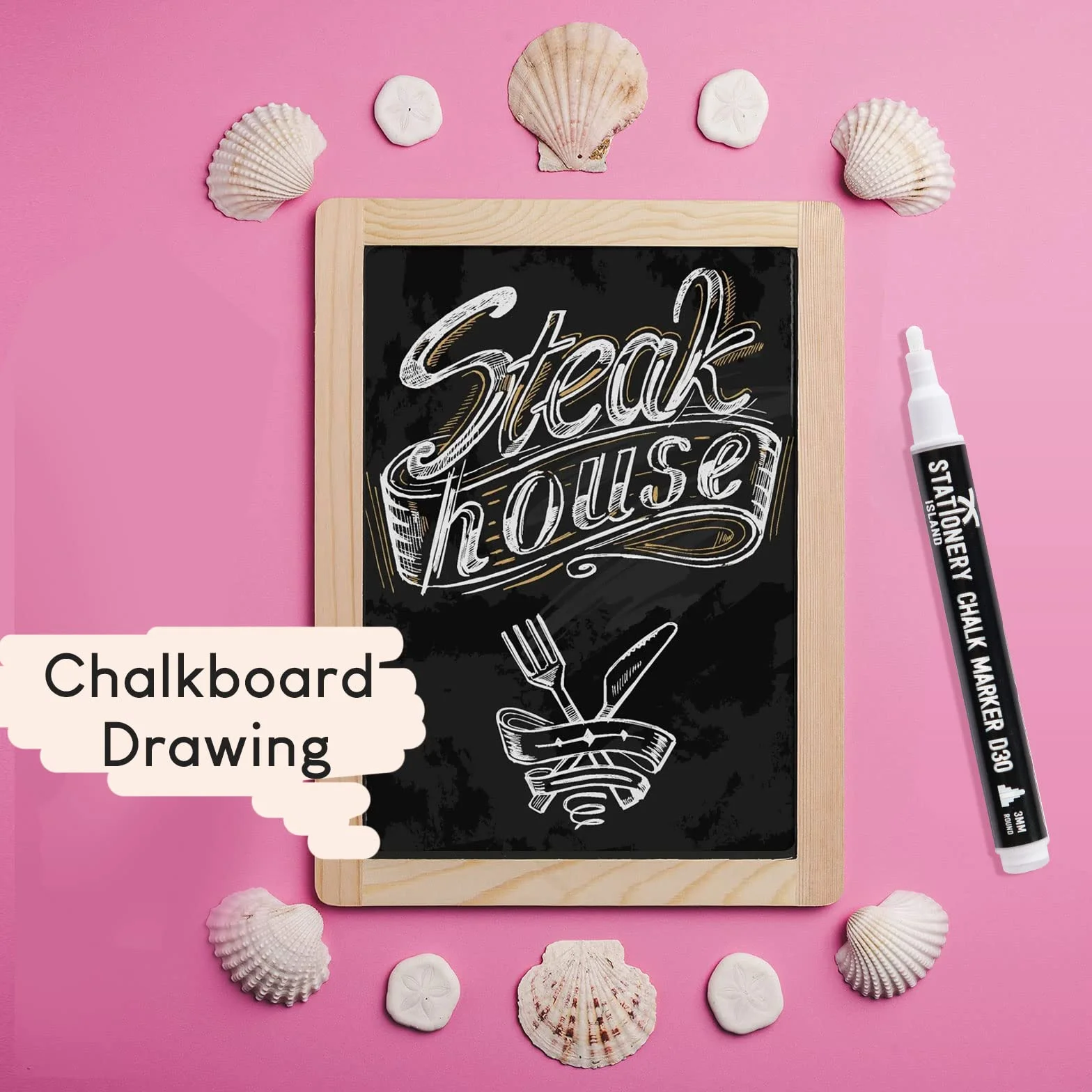 Stationery Island Długopis kredowy markery kredowe sucho wycieranie 3mm 1 opakowanie