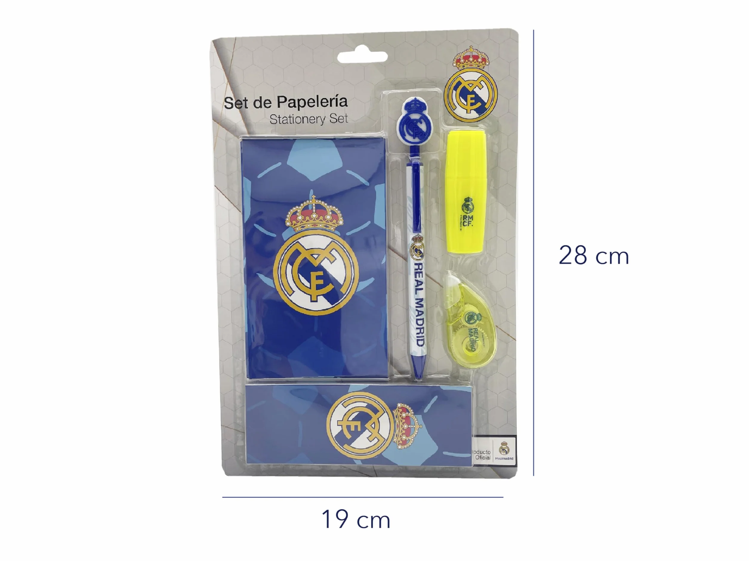 Real Madrid Zestaw Papeterii Biały Oficjalny Produkt
