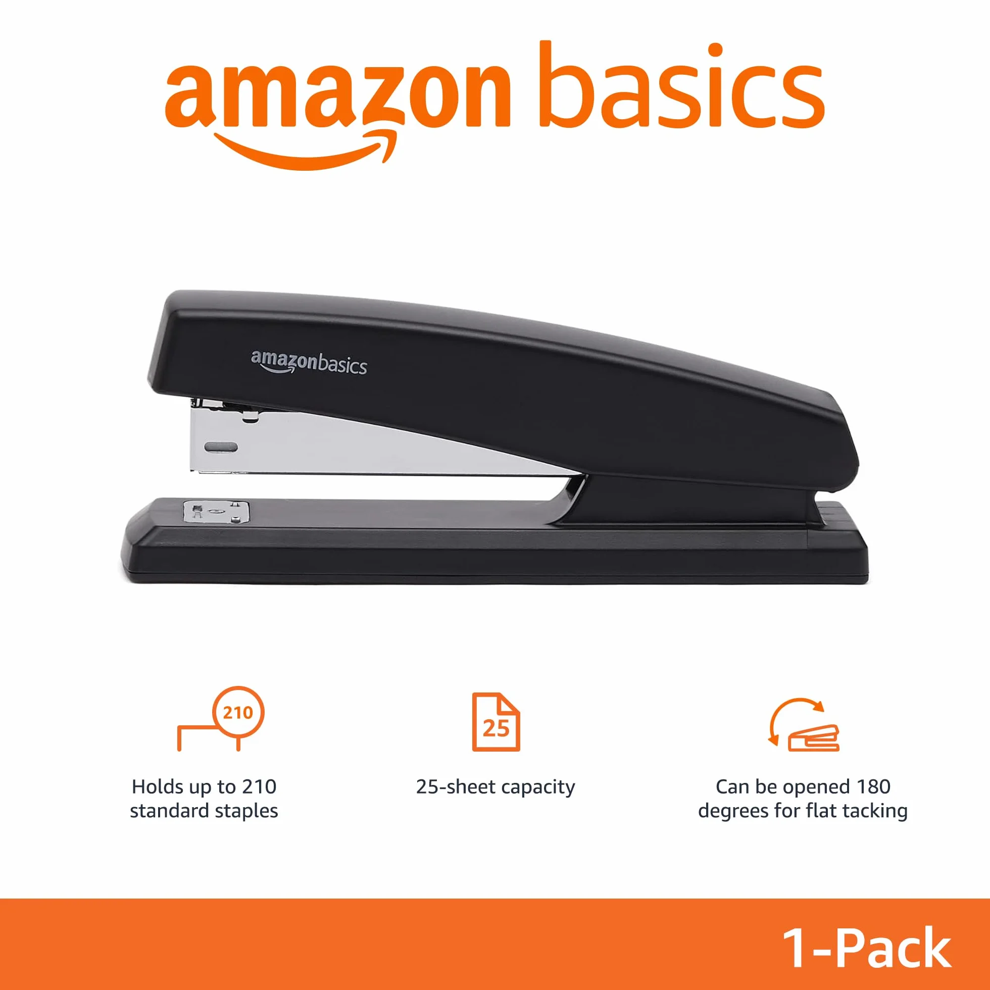 Amazon Basics Zszywacz ze 1000 zszywkami czarny