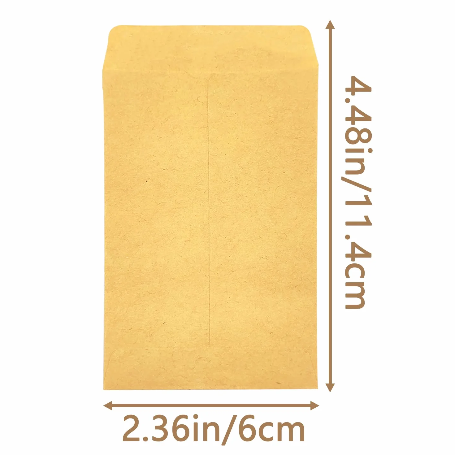 100 sztuk małe brązowe koperty, mini koperty z nasionami pakiety nasion papier pakowy koperty na monety na płace, nasiona, monety, koraliki lub znaczki (10x6 cm/3,9x2,4 cala)
