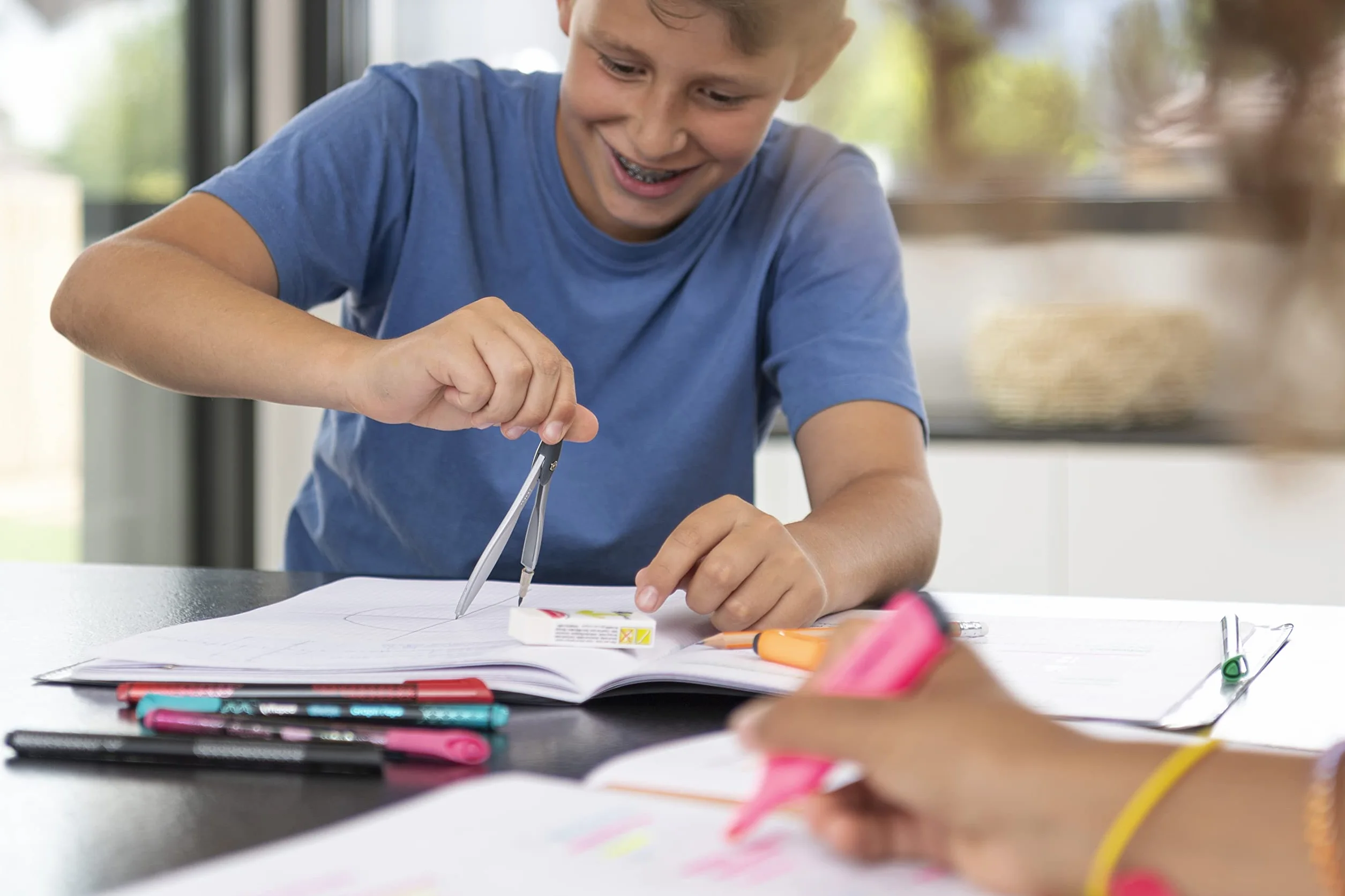 Maped - Cyrkiel Study + etui na wkłady – metal – do szkoły – szkatułka, szara