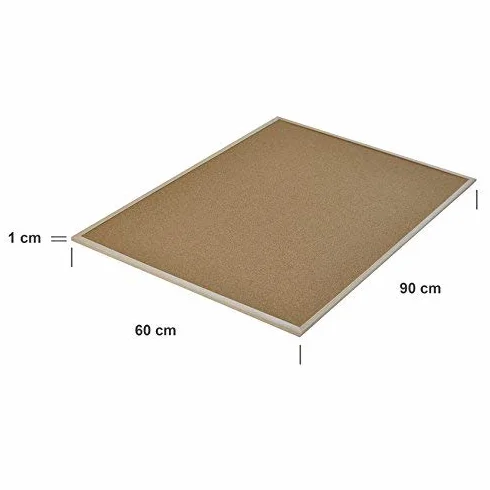 Creative Home Tablica Korkowa Informacyjna 90 x 60 cm Rama Sosnowa Zestaw