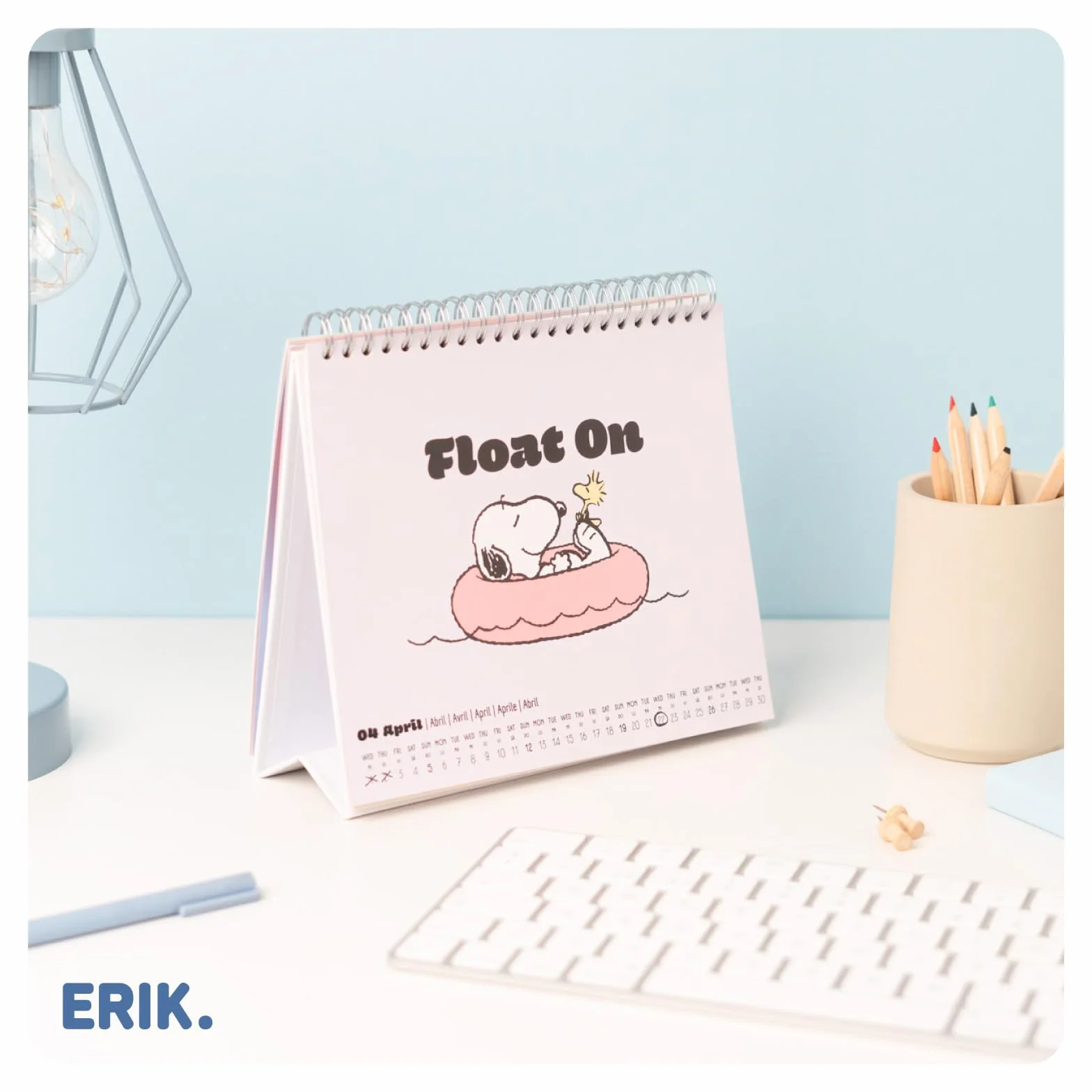 Grupo Erik Desk Calendar 2026 - Snoopy Calendar 2026 Month To View | Monthly Desk Planner, Desktop Gifts Under 10 Pounds | Peanuts Snoopy Gifts For Cat Lovers