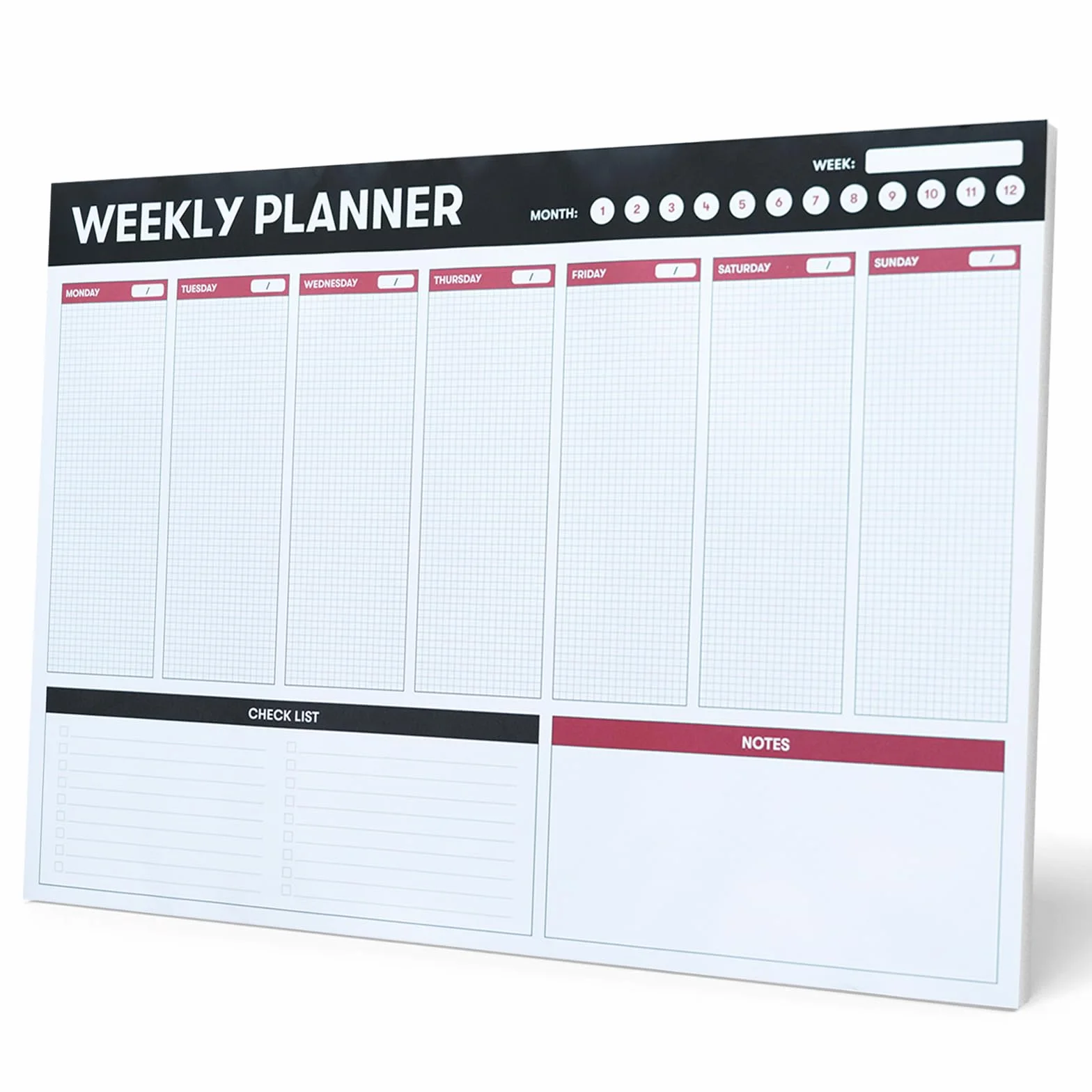 Grupo Erik Weekly Planner A3 | Family Calendar | 54 Tear Off Pages | Desk Calendar | Organiser Planner | To Do List | Desk Planner | Desktop Notepad