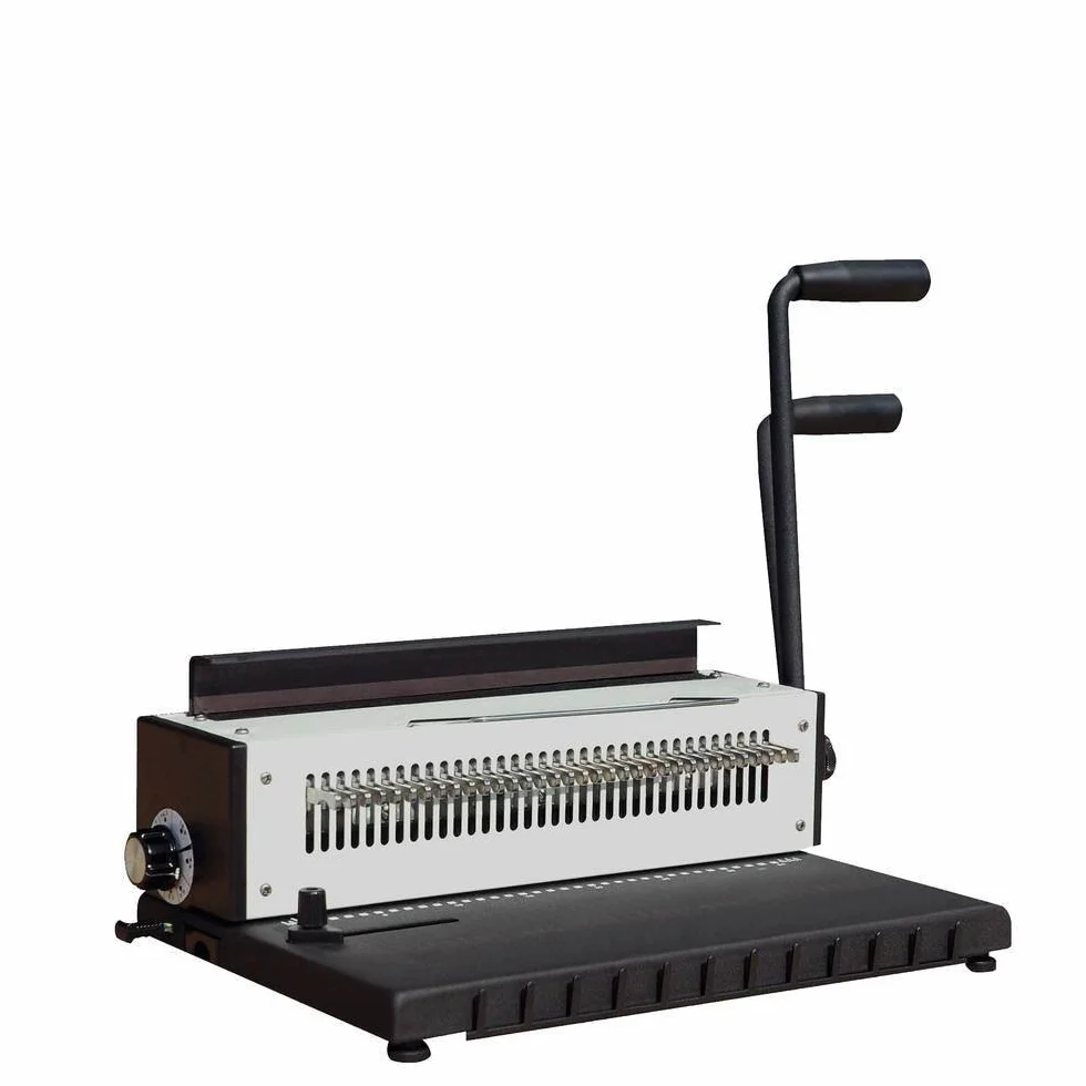 Pavo Bindownica Drutowa HD 3:1 135 Arkuszy, Dziurkowanie 15 Arkuszy, Otwory Kwadratowe 4x4 mm, 34 Regulowane Noże