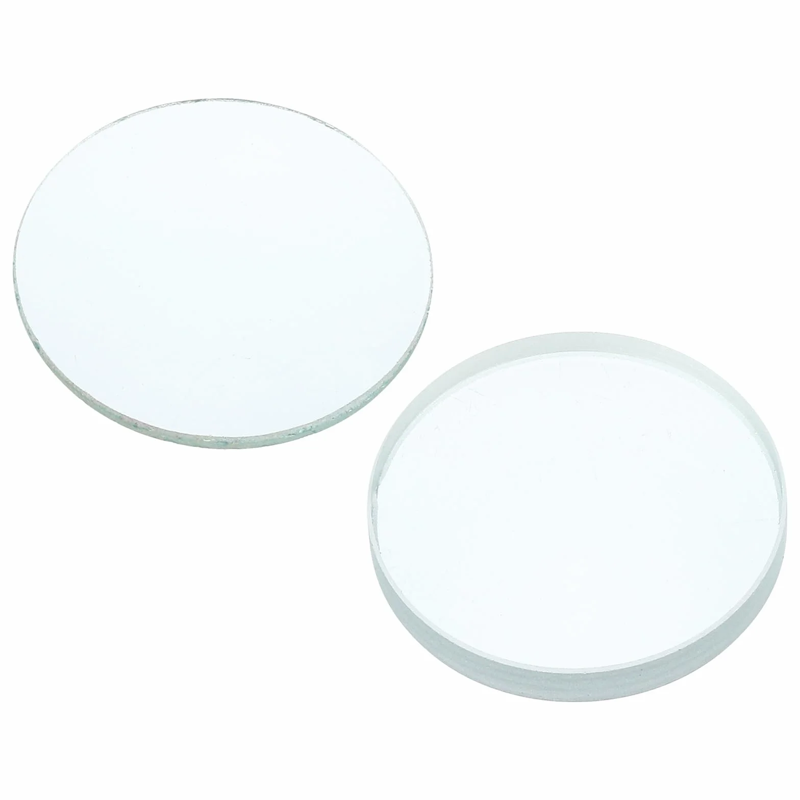 PATIKIL Ogniskowa 10 cm 40 mm podwójne wypukłe i 10 cm ogniskowa 40 mm podwójny wklęsły obiektyw 1 zestaw, 2-pak szkła optycznie polerowane okrągłe krawędzie soczewki do fizyki eksperymentów