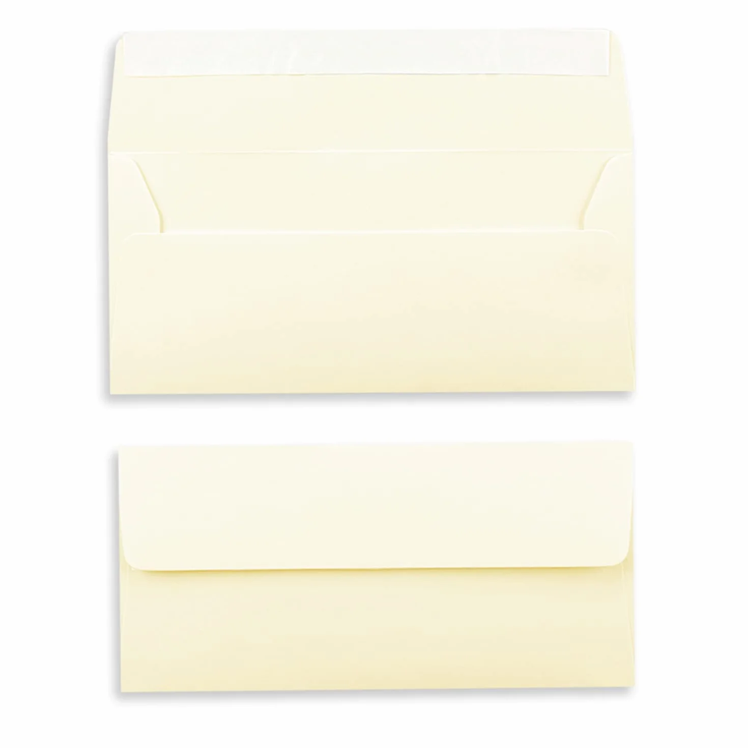 50 x koperty DIN długie w kolorze beżowym (kremowym) z klejem - 11 x 22 cm - 100 g/m² - koperta idealna na listy i zaproszenia