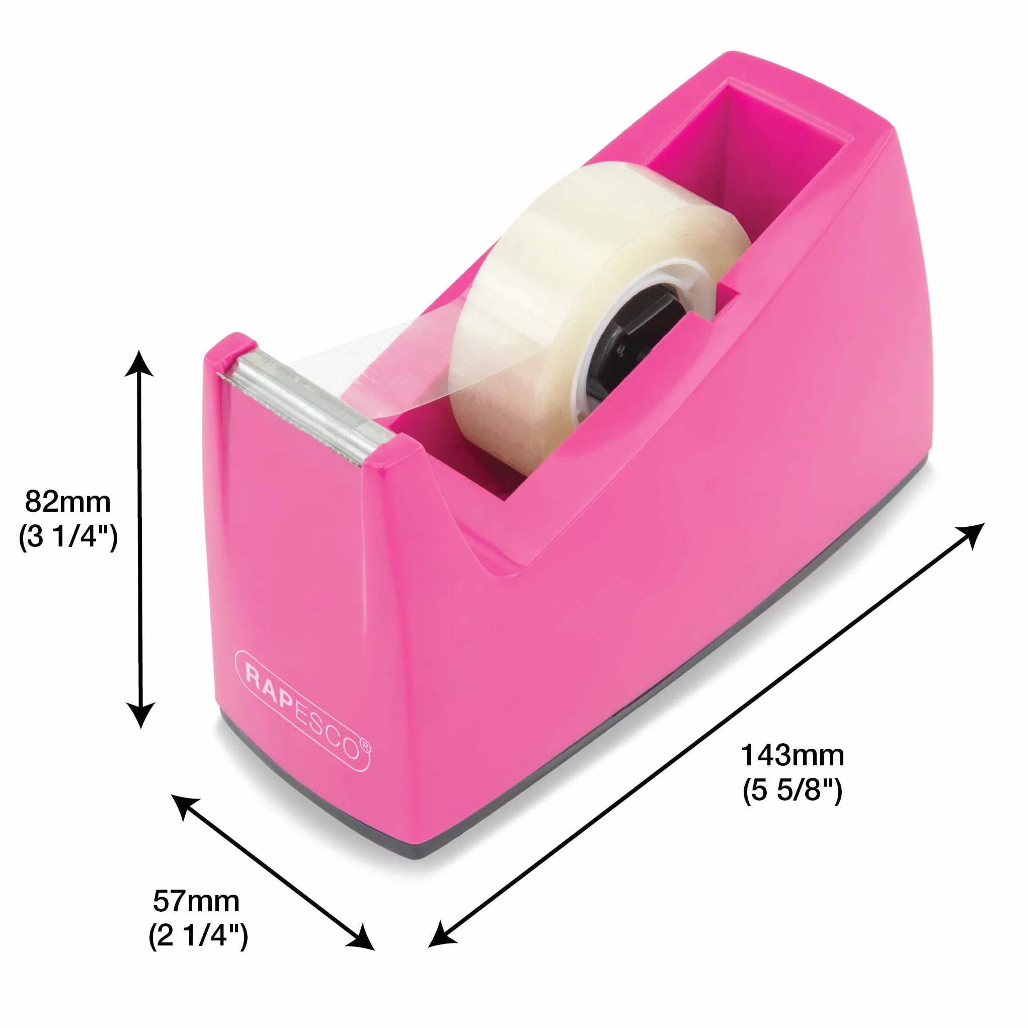 Rapesco 1621 300 Dozownik Taśmy, Różowy, 4 Rolki