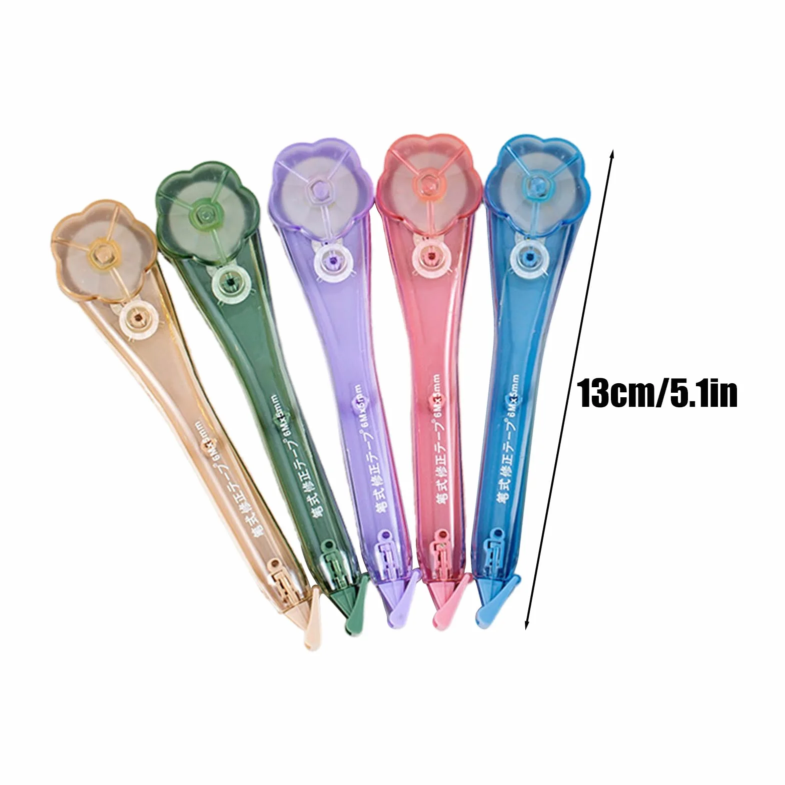Correction Tape Pen - 5 Pieces Flower Shape | Quick-Drying Stationery, School Supplies for Students, Teachers, Writers, Journalists, Accountants, Homework, Journaling, Crafting