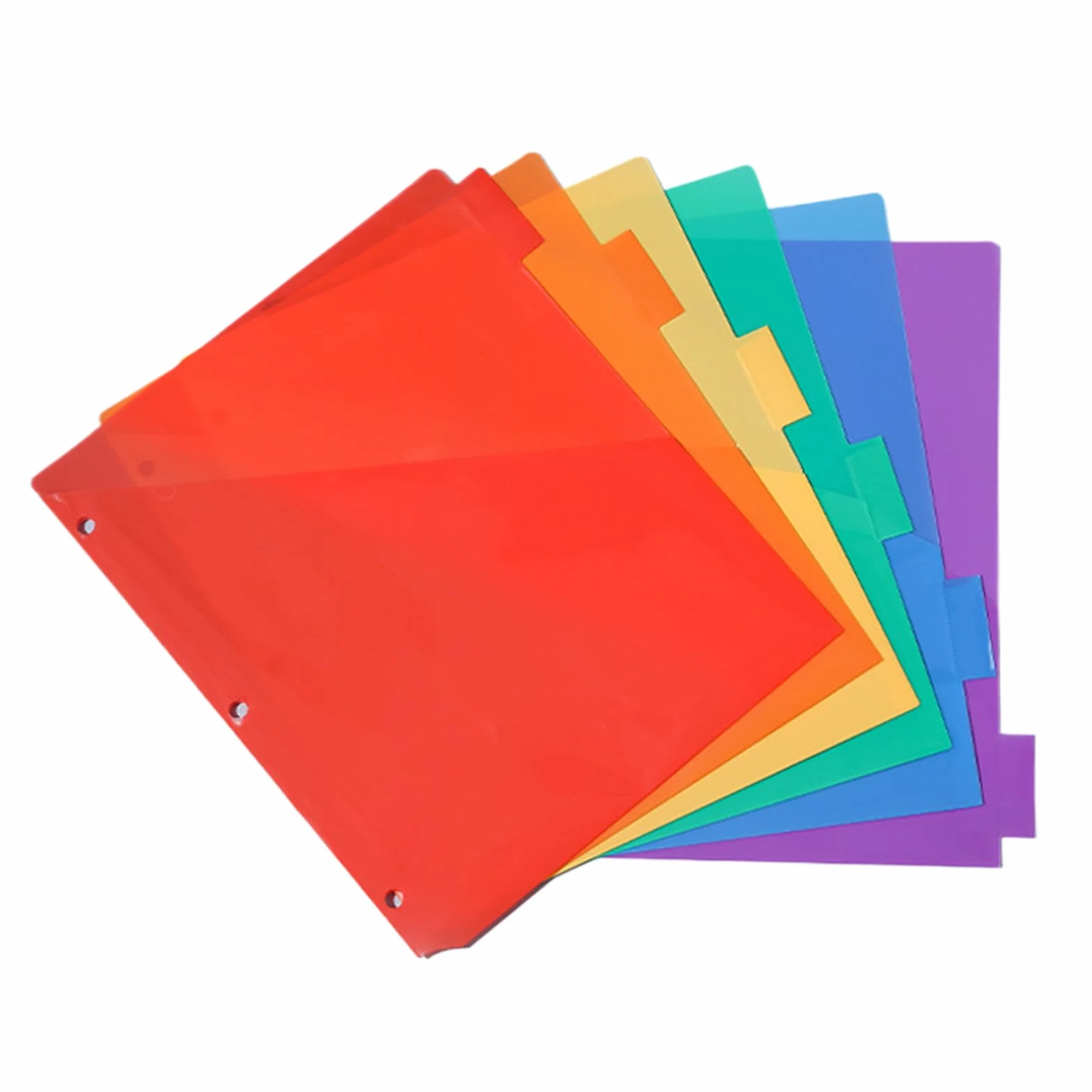 Kolorowe 3-pierścienia wkładki segregatora Rainbow Gruste Pockets Ring Notebook Organizacja